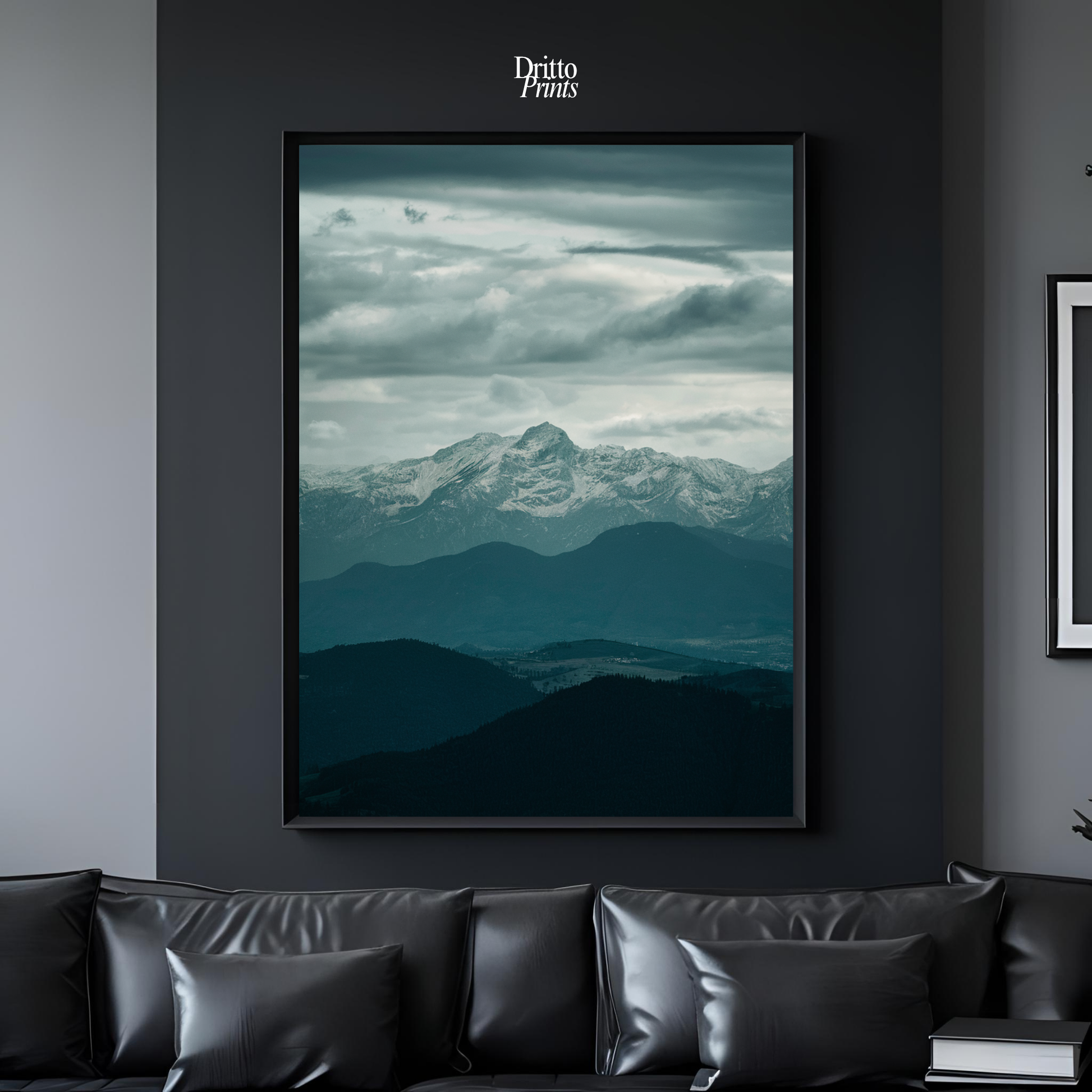 (FD24) Veil of Mountains - Framed matte paper poster