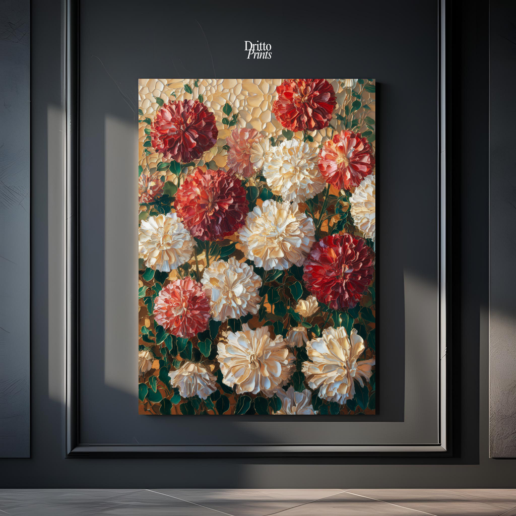 (CF2) Floral Symphony - Framed canvas