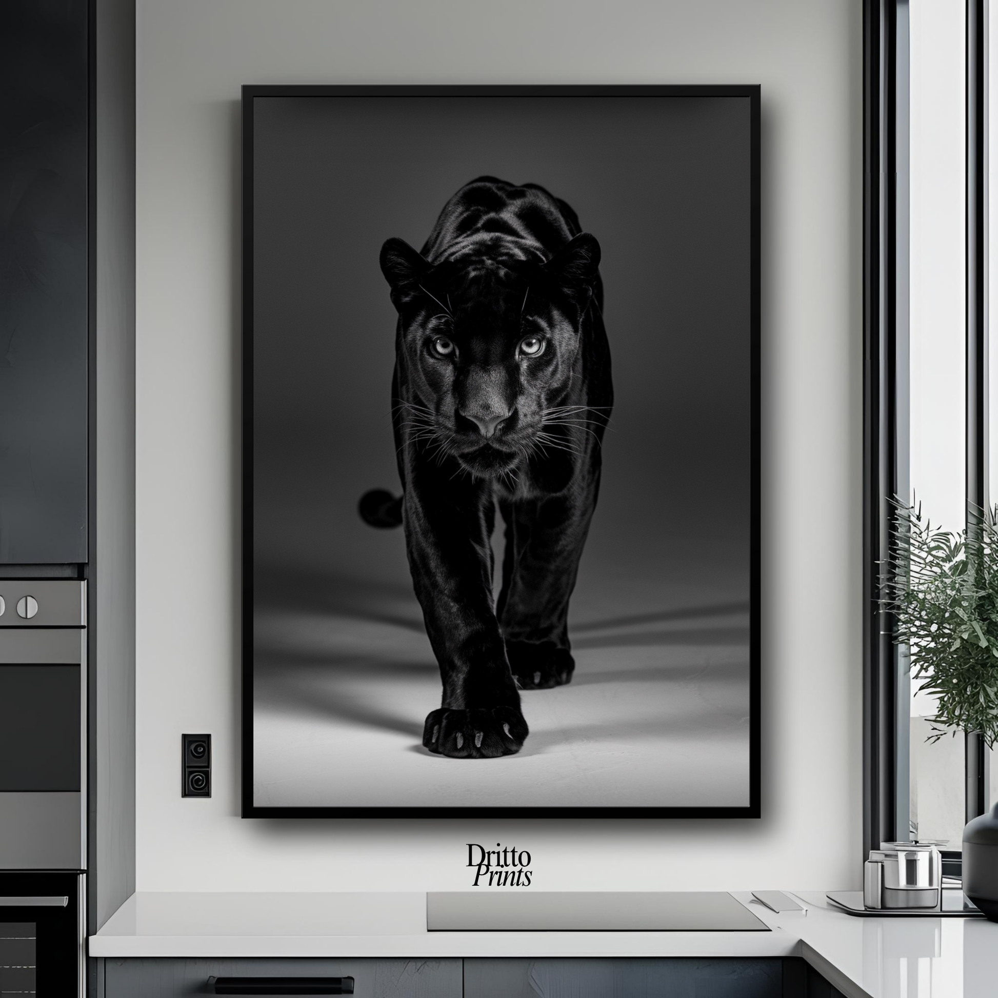 (FD7) Eyes of the Hunt - Framed matte paper poster