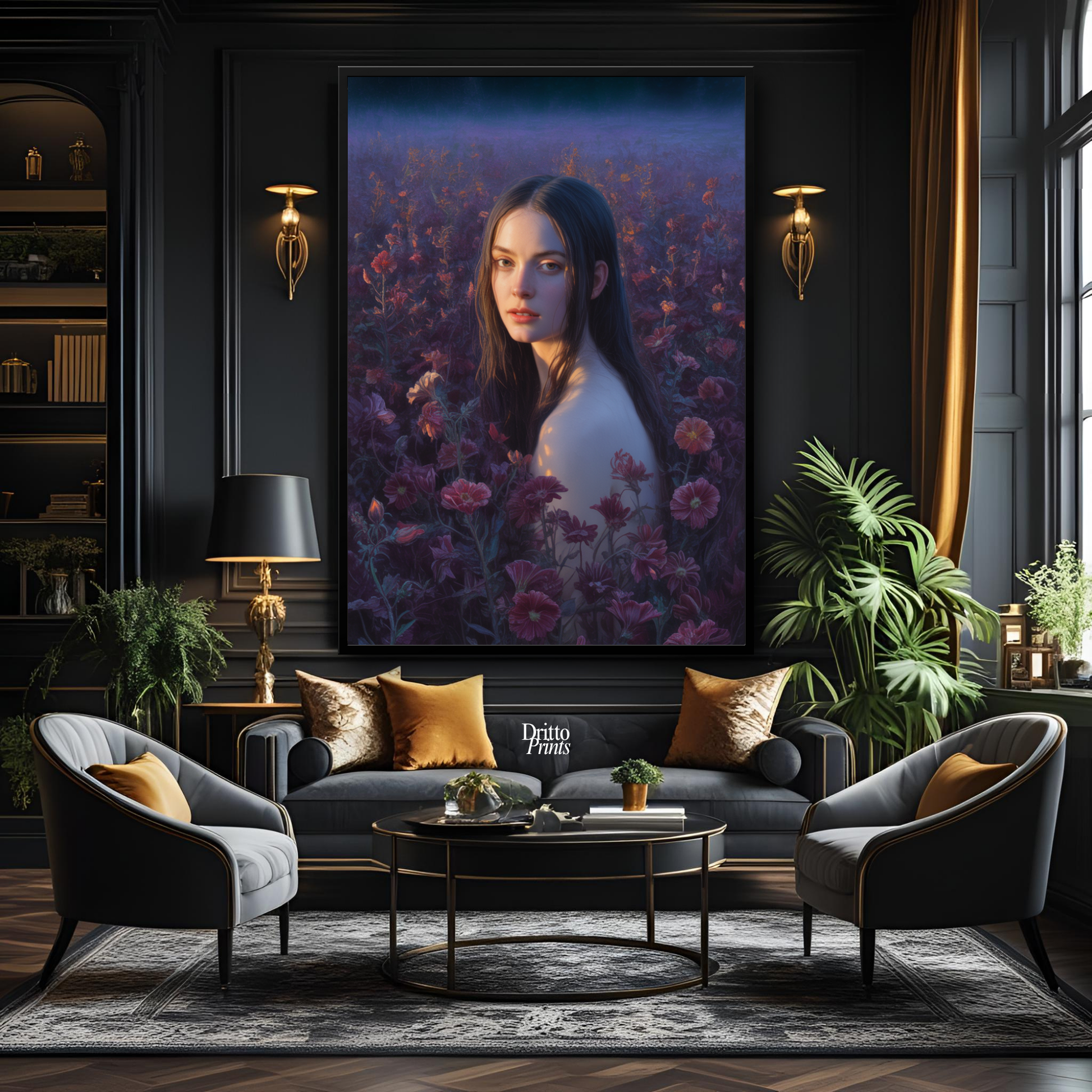 (FD21) Eclipsed in Bloom - Framed matte paper poster