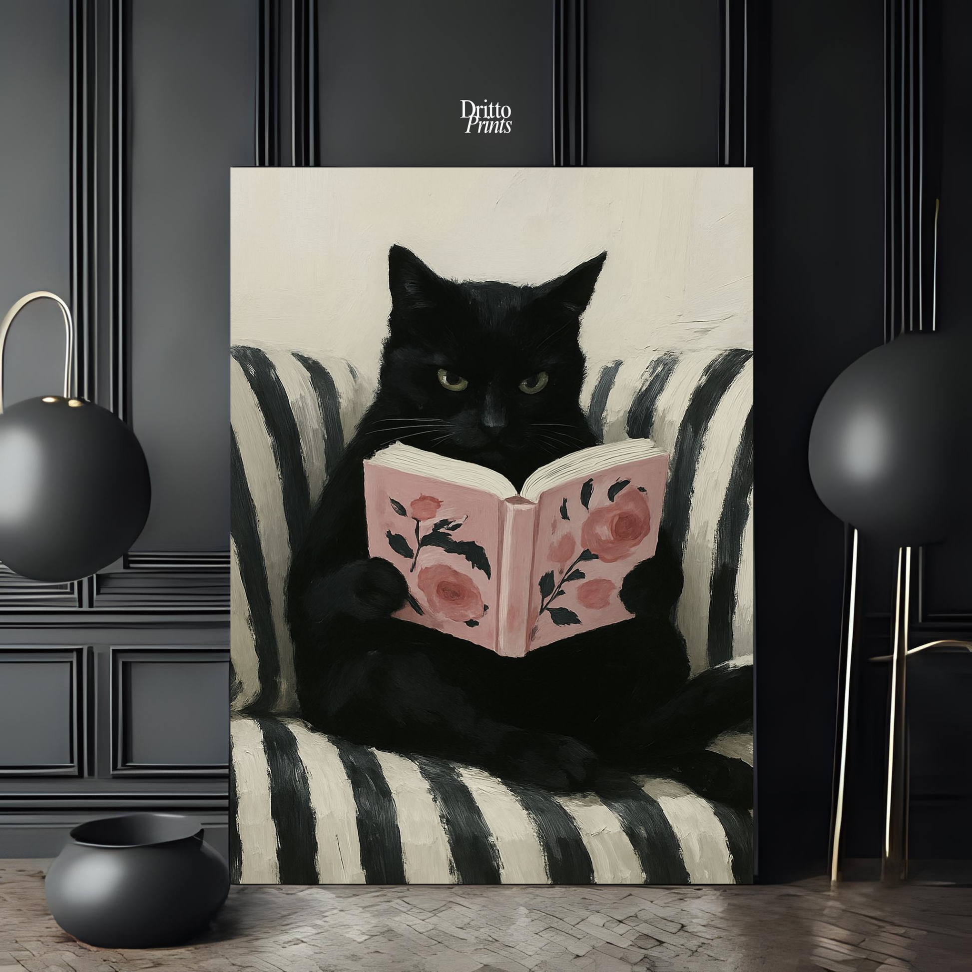 (PD4) The Cat Who Read in Stripes - Poster