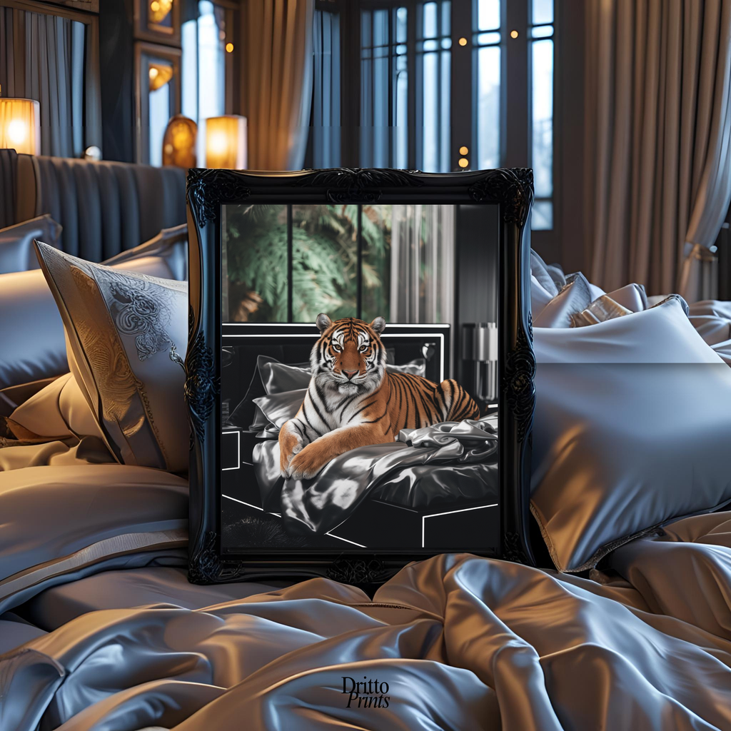 (FD3) A Majestic Tiger Luxe - Framed matte paper poster