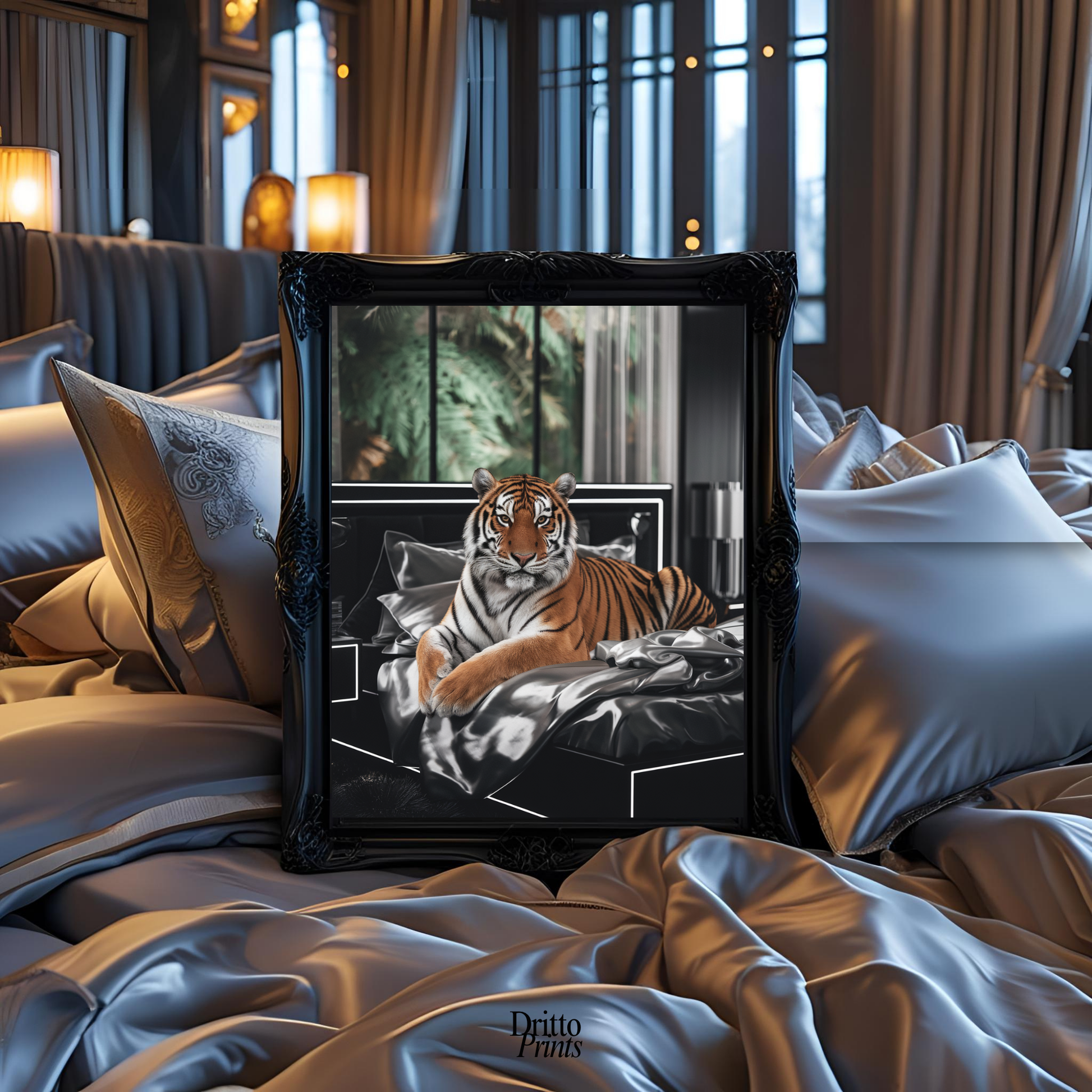(FD3) A Majestic Tiger Luxe - Framed matte paper poster