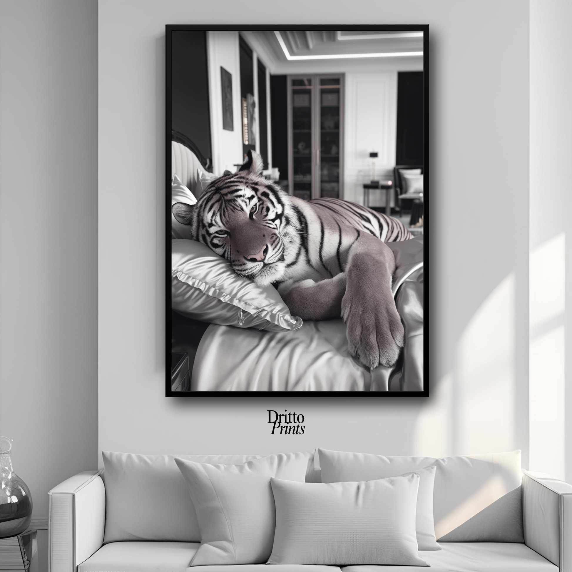 (FD4) The Resting King - Framed matte paper poster