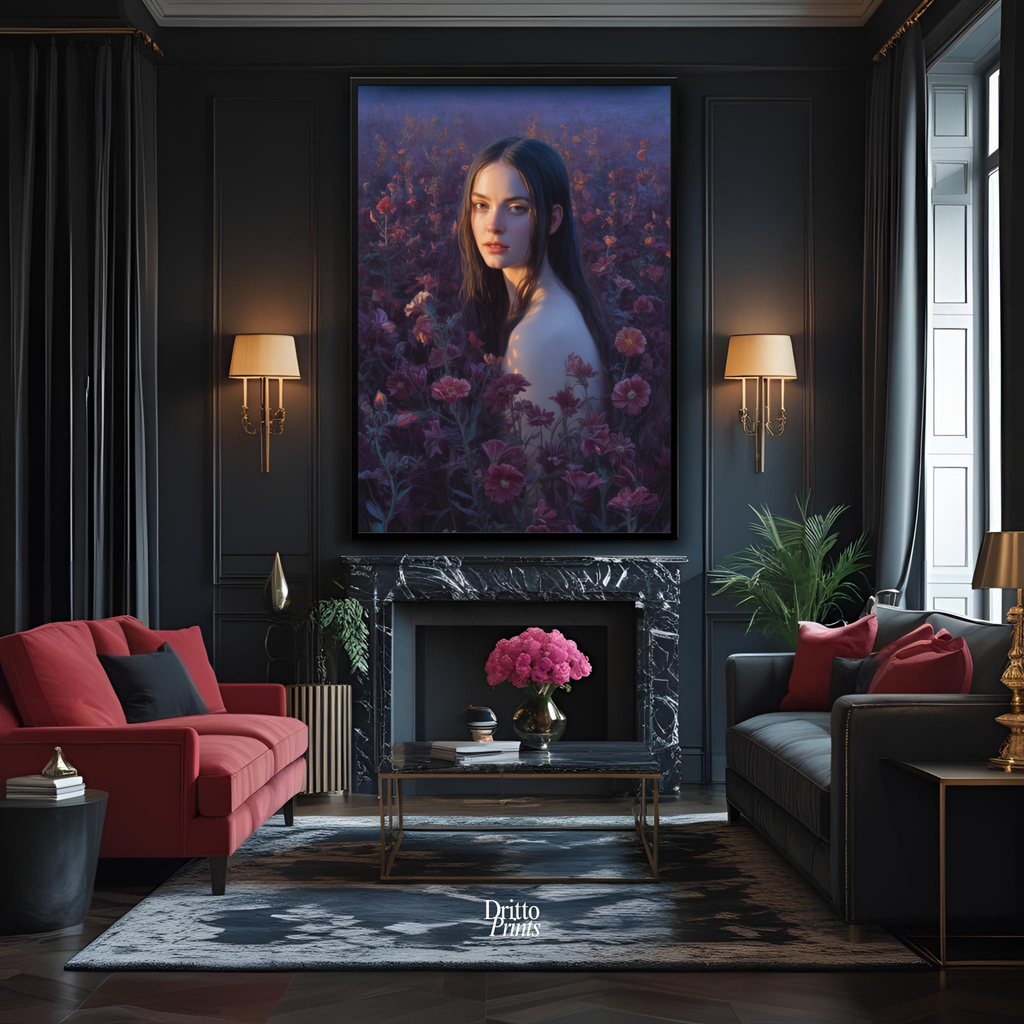 (FD21) Eclipsed in Bloom - Framed matte paper poster