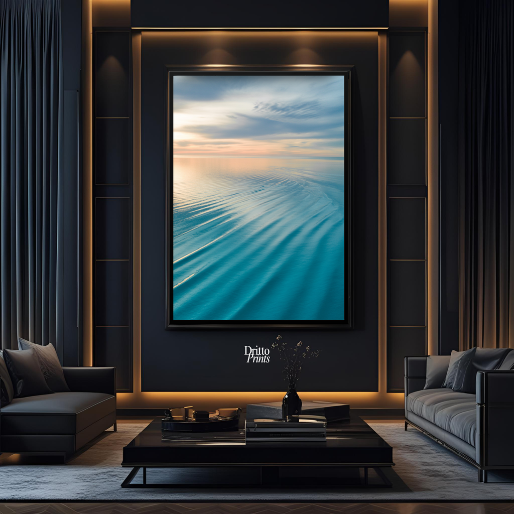 (FD16) Ocean in Pastel - Framed matte paper poster