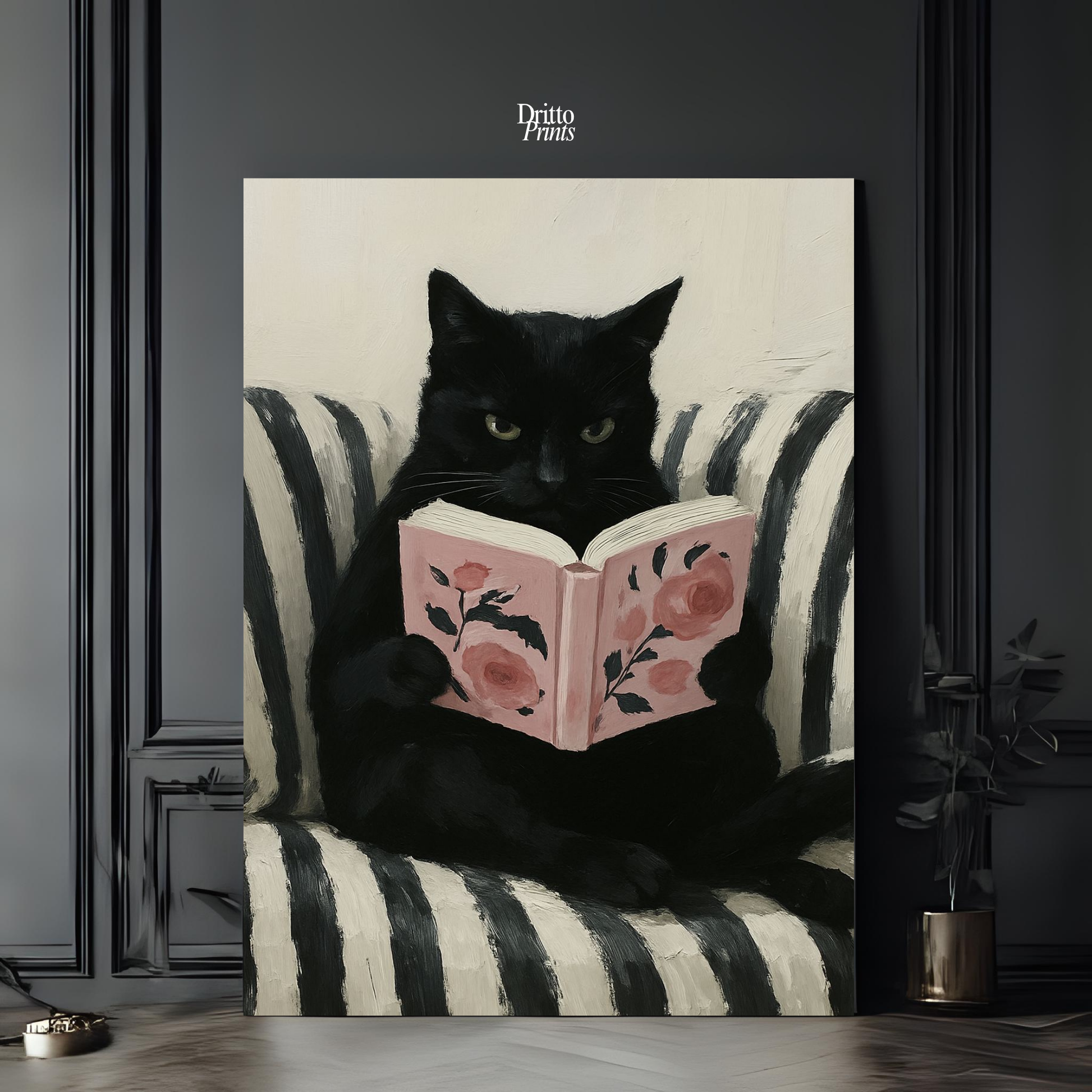 (PD4) The Cat Who Read in Stripes - Poster