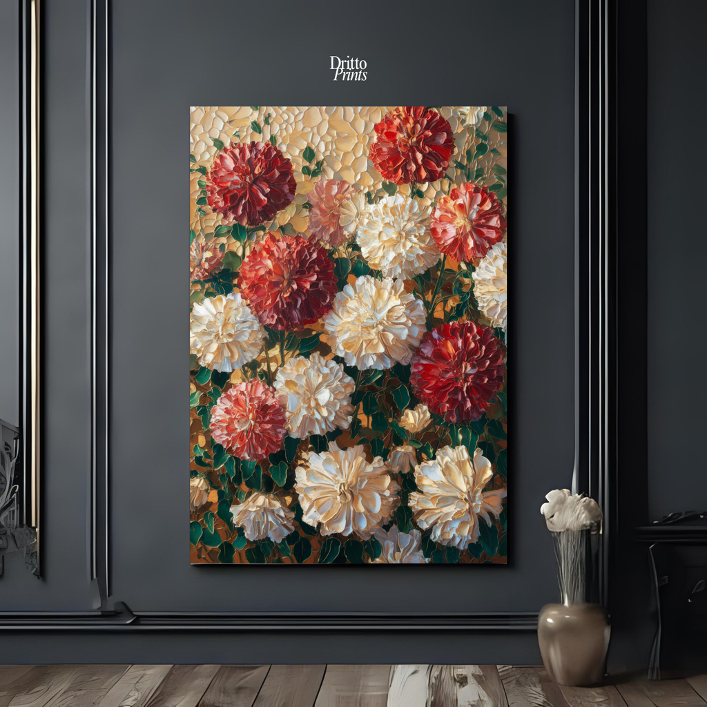 (CF2) Floral Symphony - Framed canvas