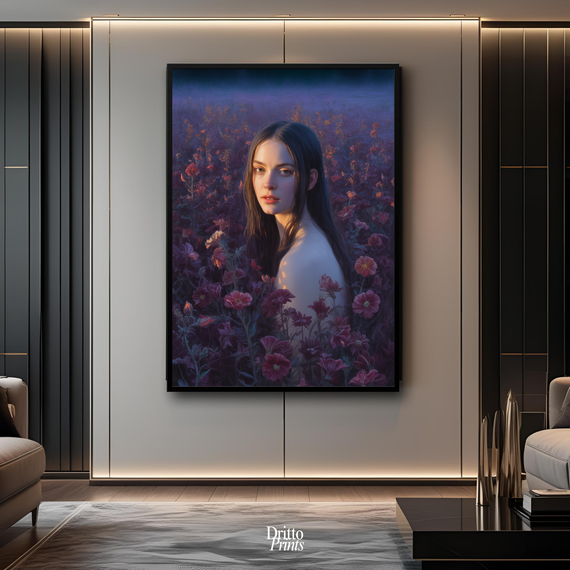 (FD21) Eclipsed in Bloom - Framed matte paper poster