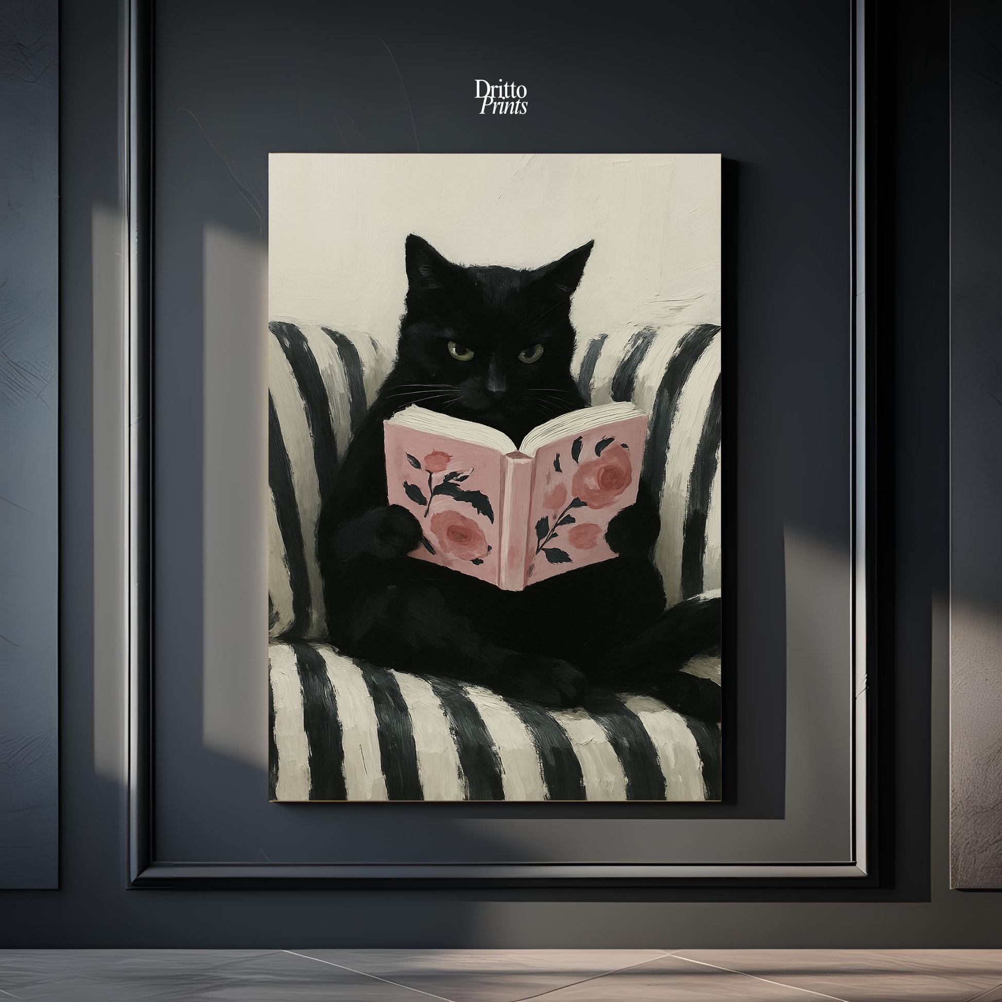 (PD4) The Cat Who Read in Stripes - Poster