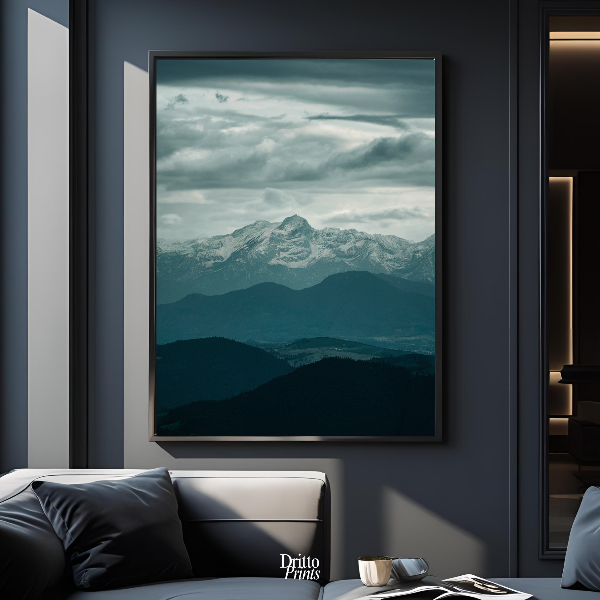(FD24) Veil of Mountains - Framed matte paper poster