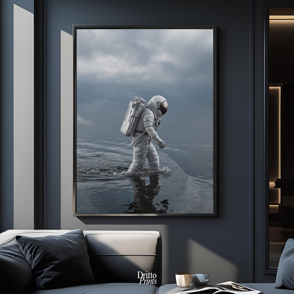 (FD25) Astronaut in Echo - Framed matte paper poster