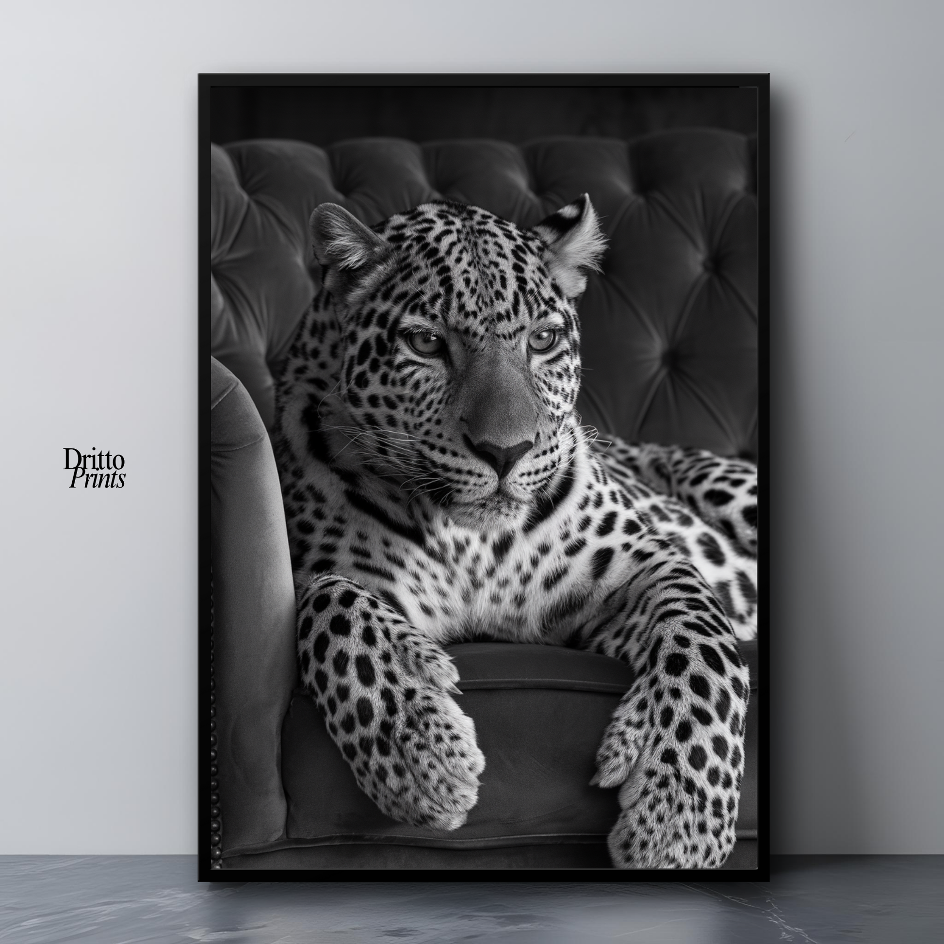 (FD8) The Silent Leopard - Framed matte paper poster