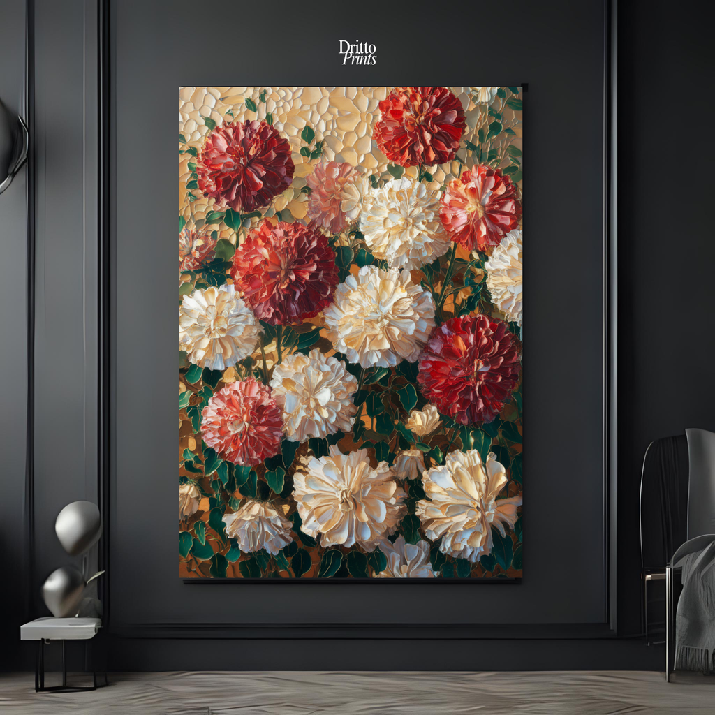 (CF2) Floral Symphony - Framed canvas