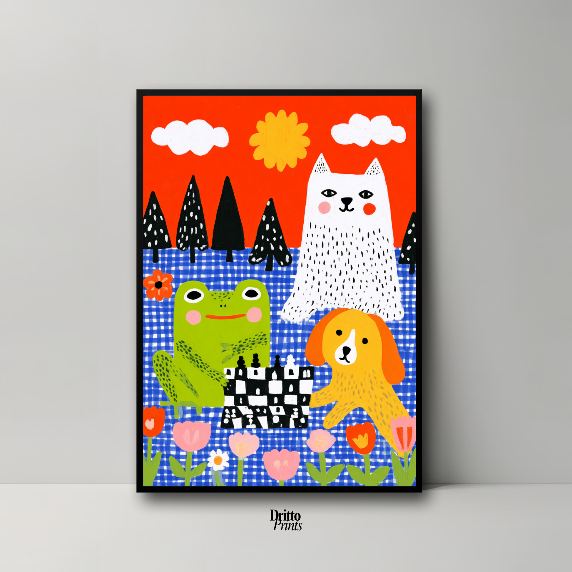 (FD49) The Game Night Trio – Framed matte paper poster