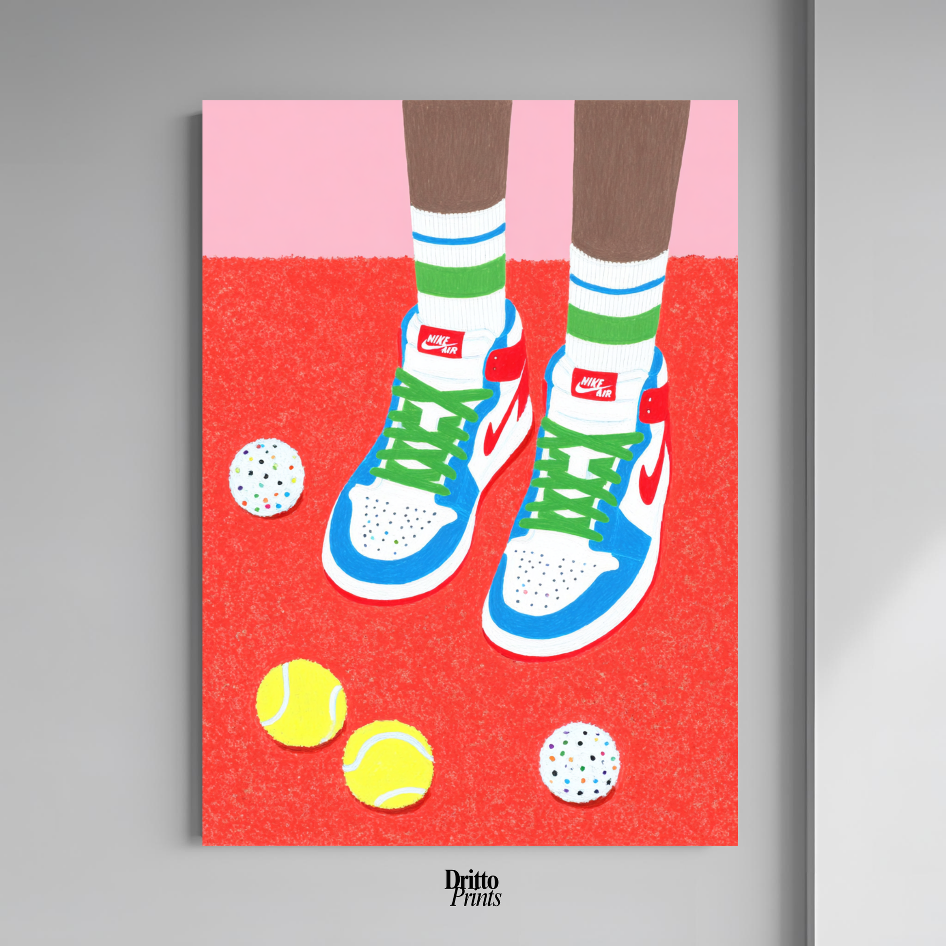 (PD31) Mocha Court Balls Poster