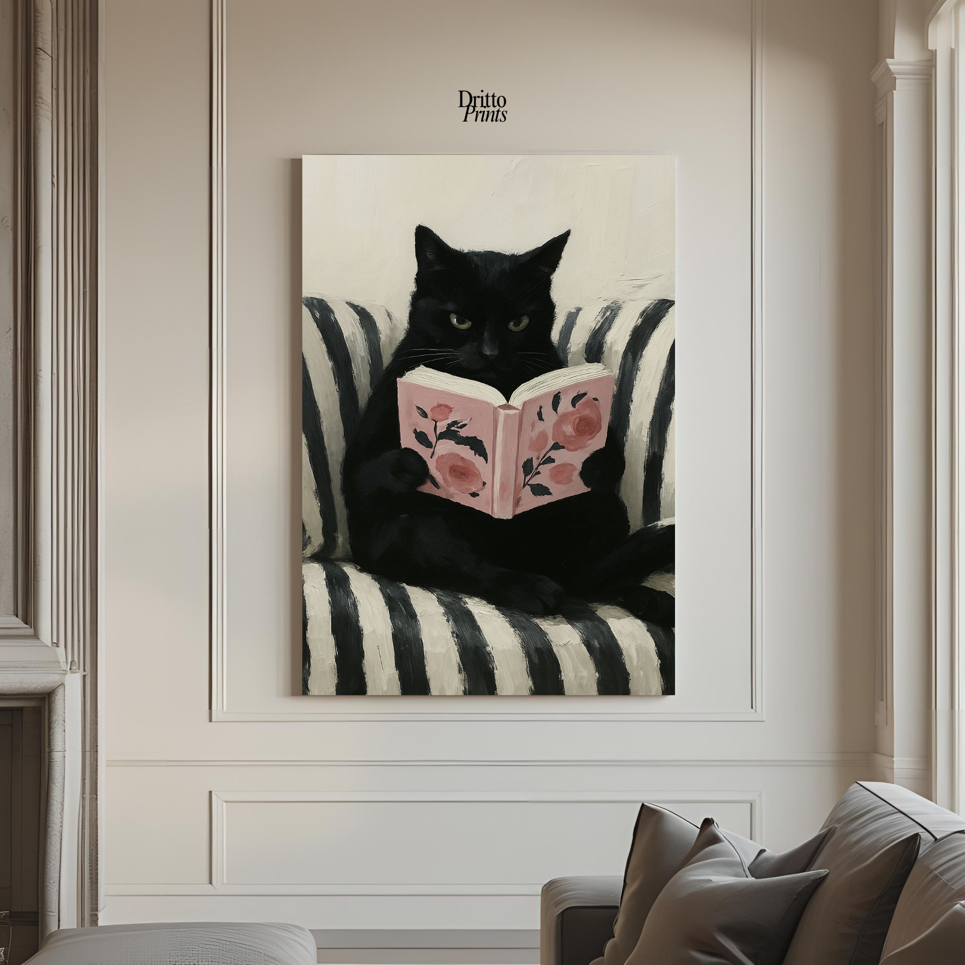 (PD4) The Cat Who Read in Stripes - Poster