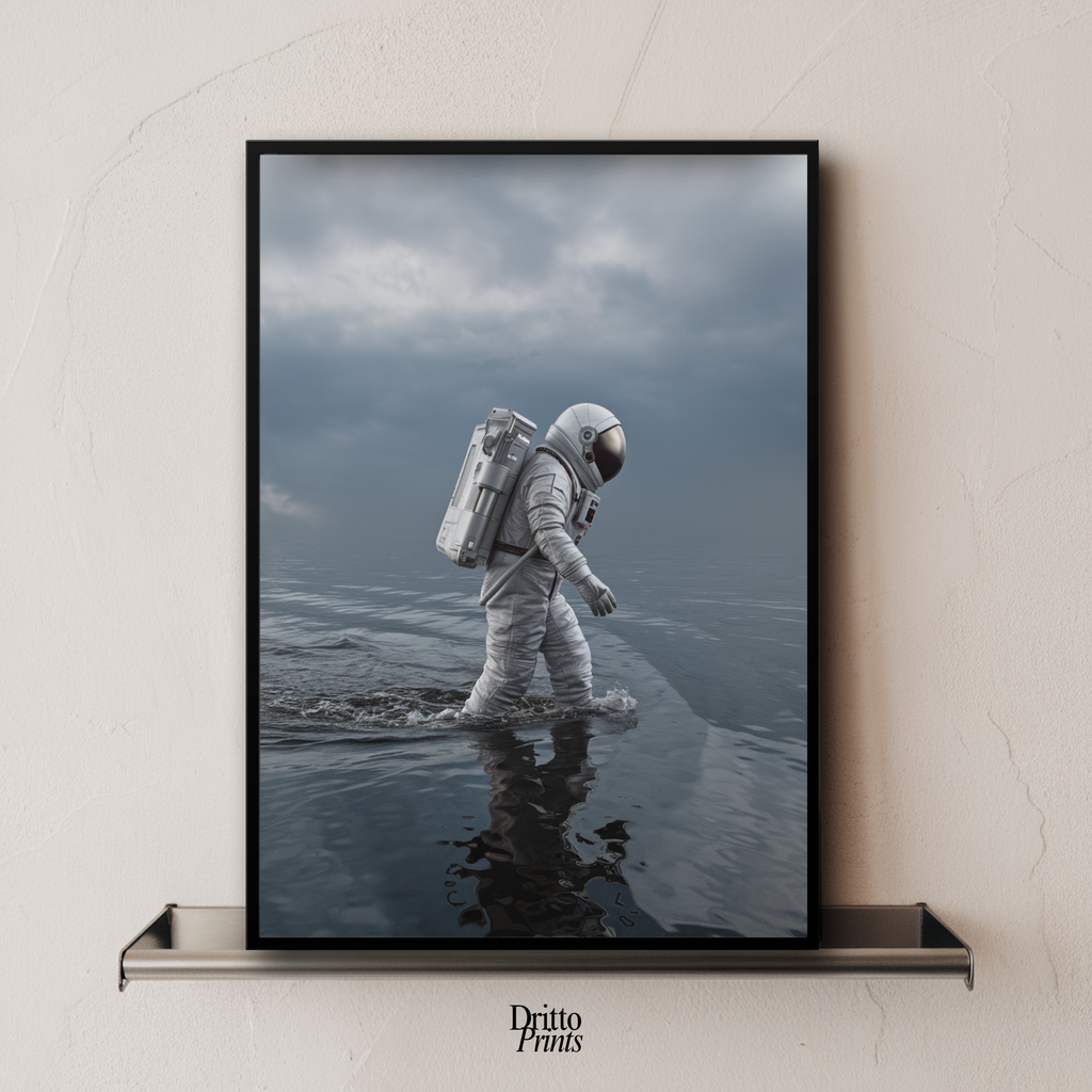 (FD25) Astronaut in Echo - Framed matte paper poster