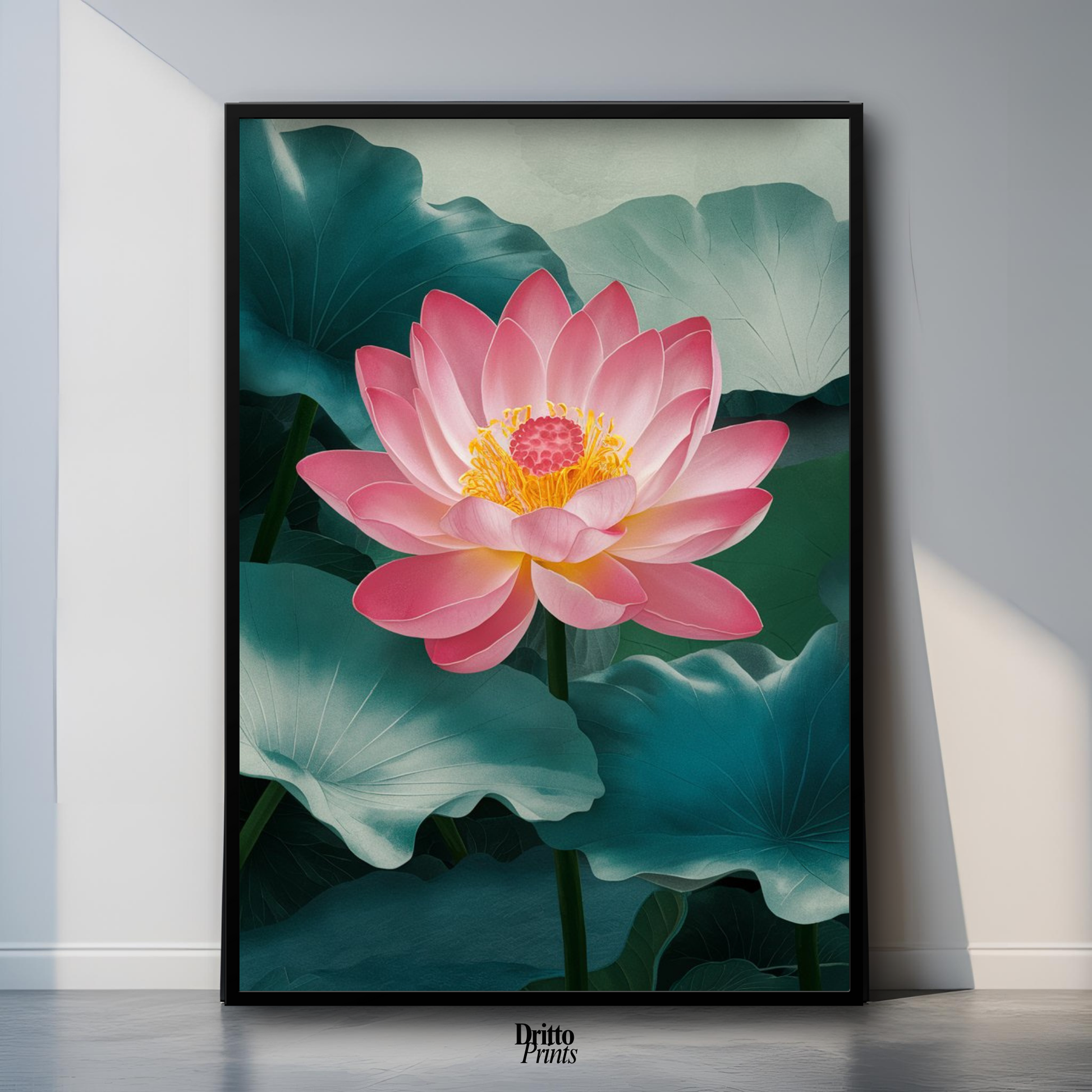 (FD30) Whispers of the Lotus - Framed matte paper poster