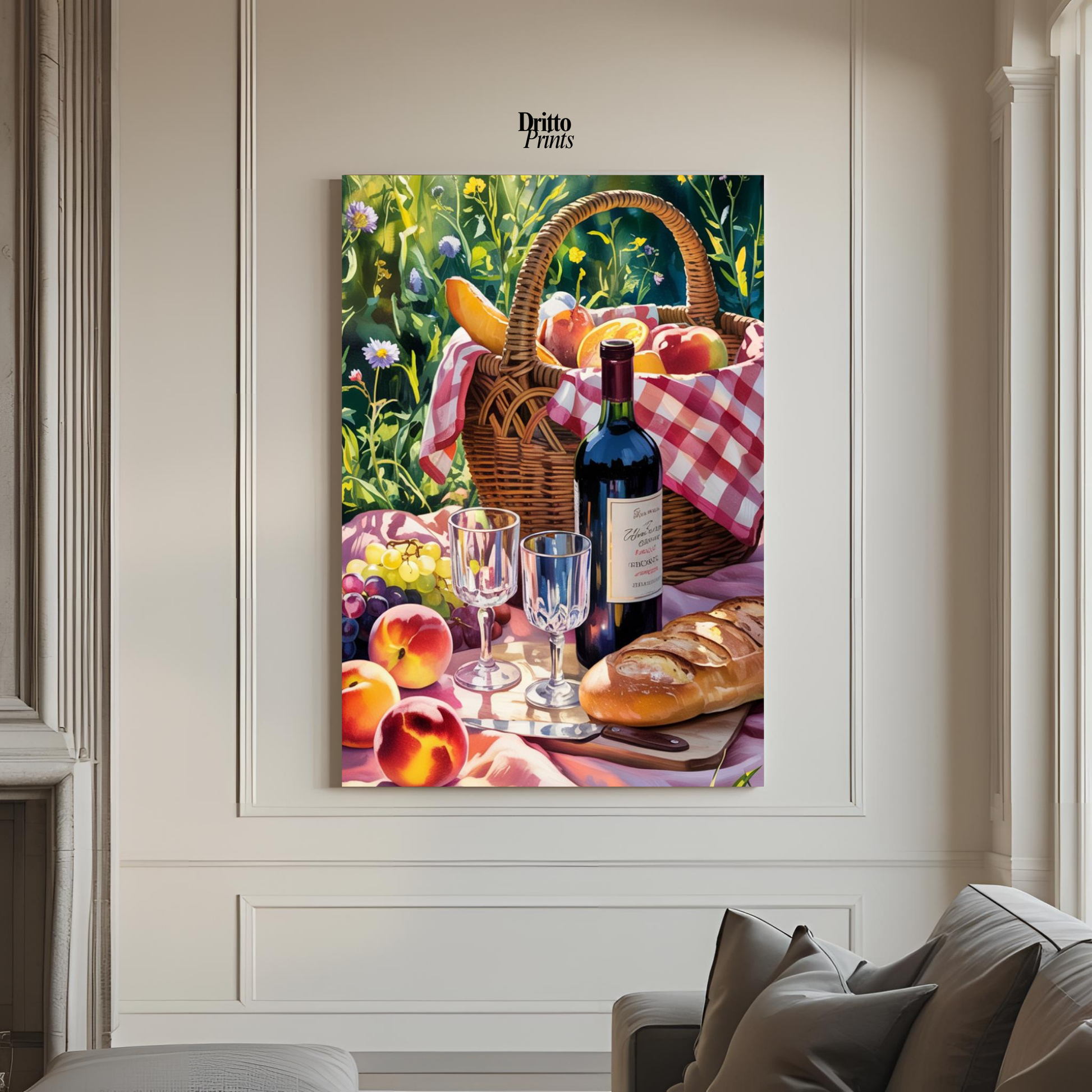 (CD7) Summer Picnic Bliss - Canvas