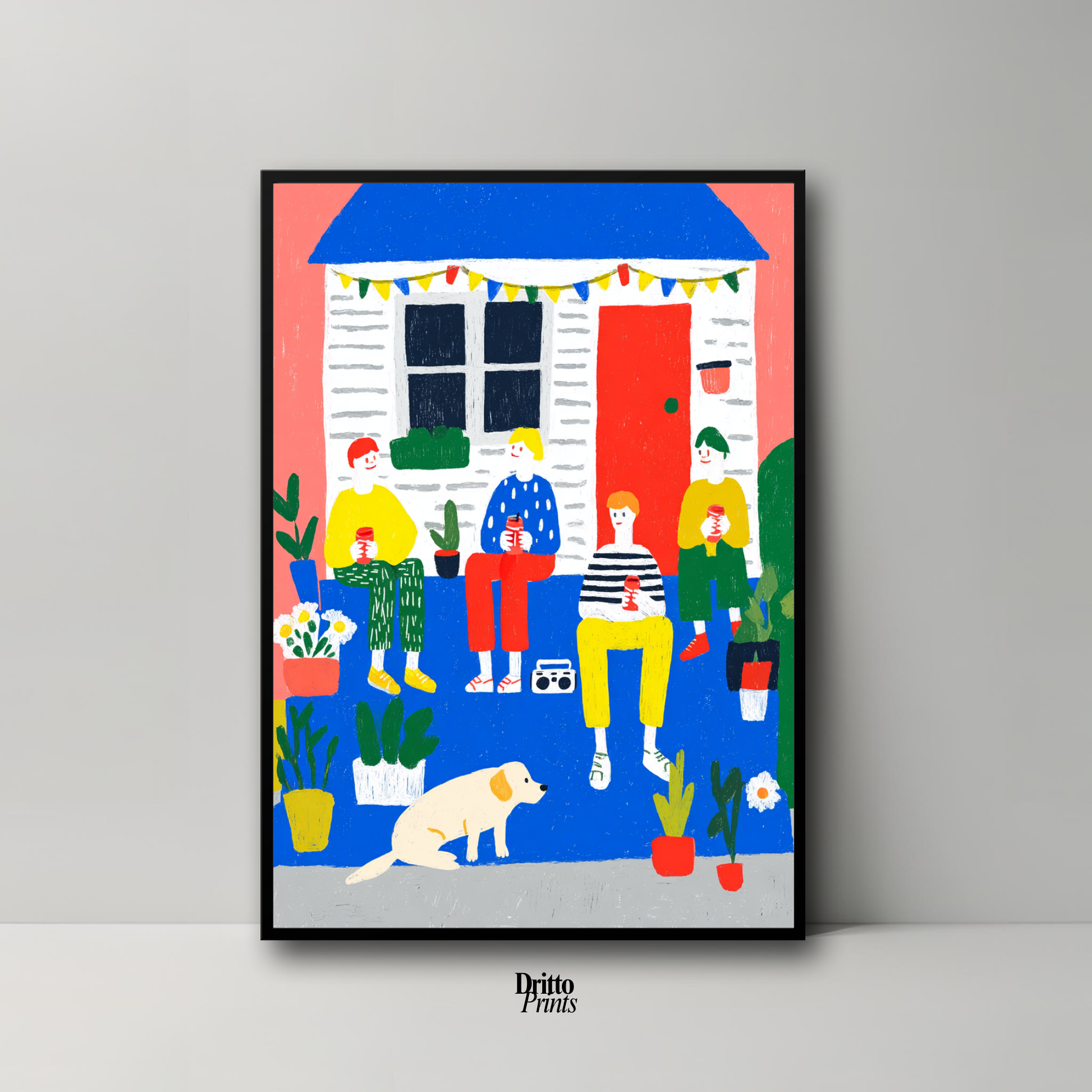 (FD47) Summer Evenings 1984 - Framed matte paper poster