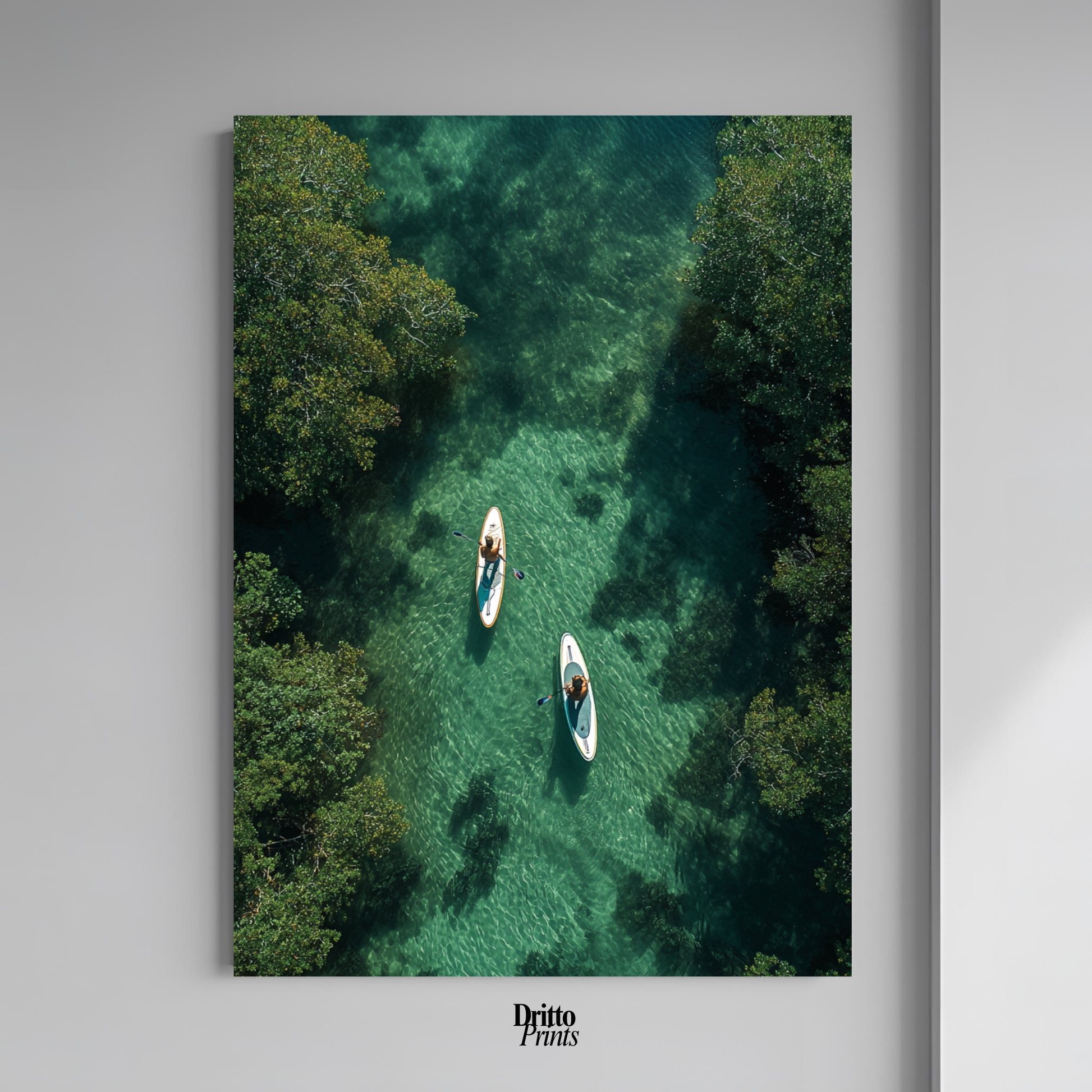 (PD25) Paddleboard Serenity – Florida from Above Poster