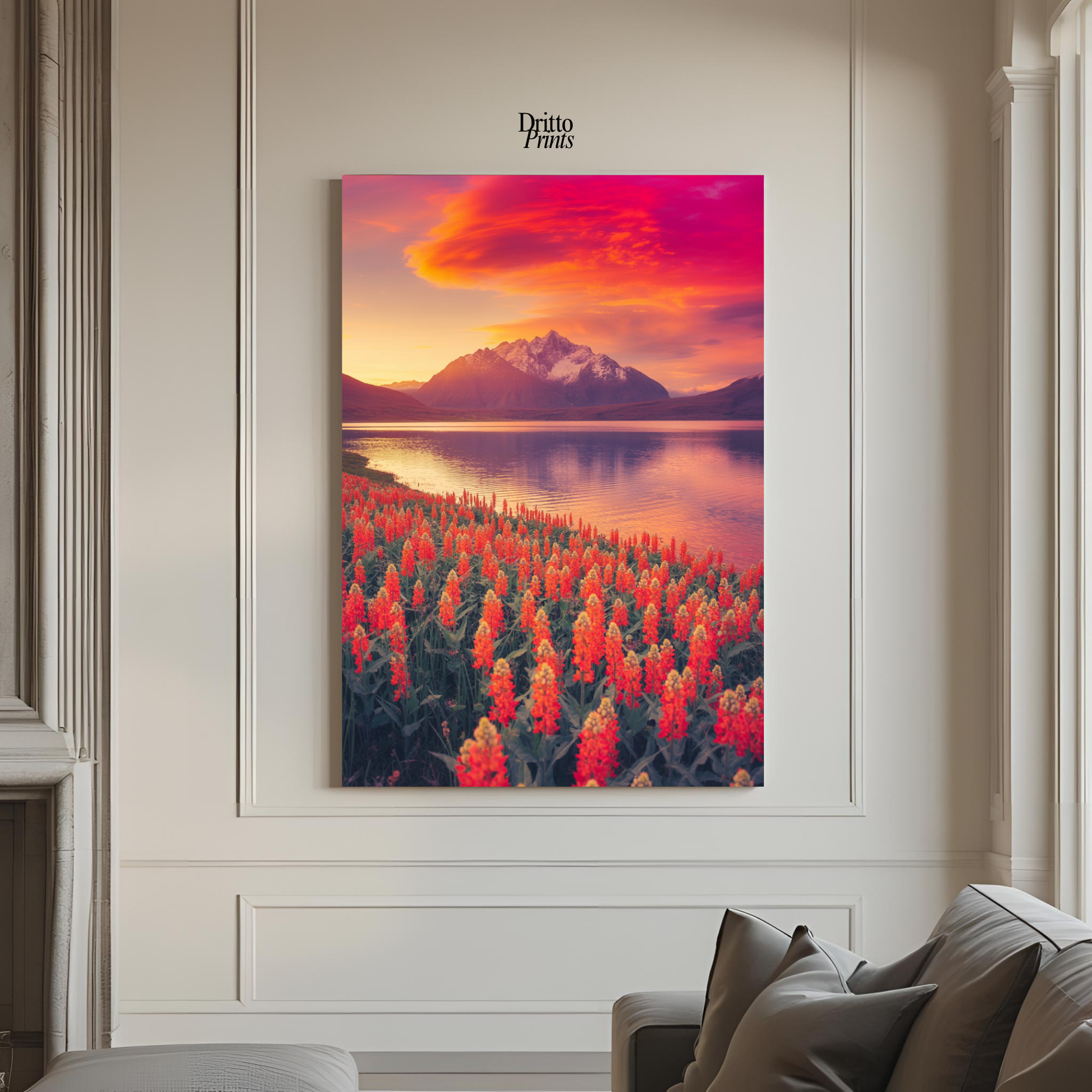 (CF3) Golden Hour Symphony - Framed canvas