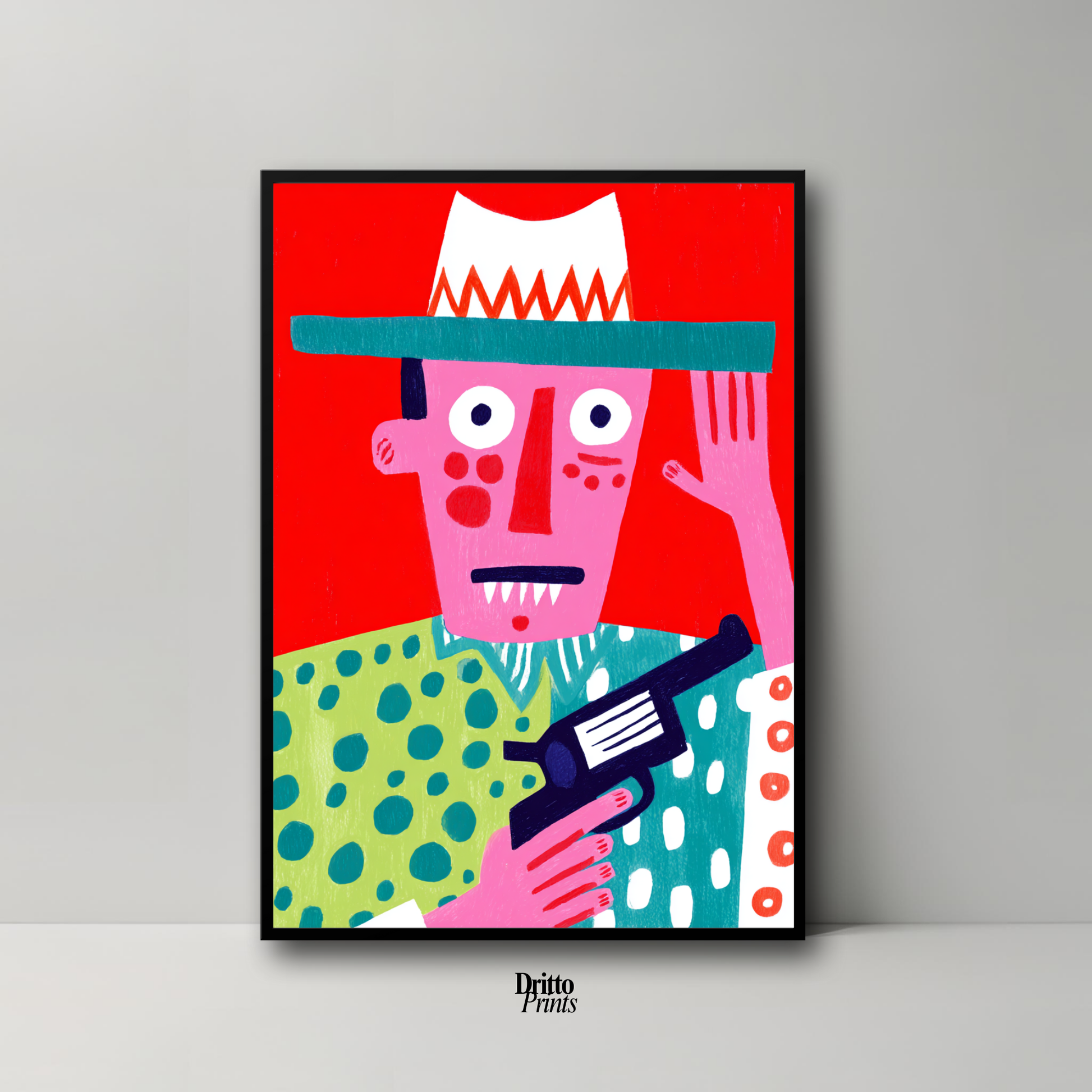 (FD43) Zombie Sheriff - Framed matte paper poster