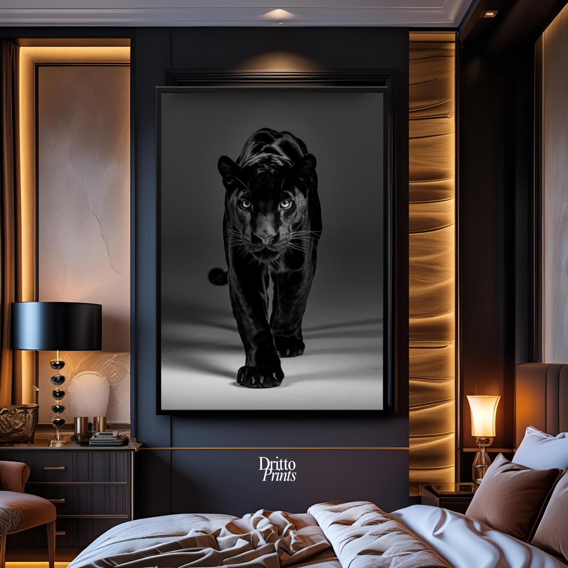 (FD7) Eyes of the Hunt - Framed matte paper poster