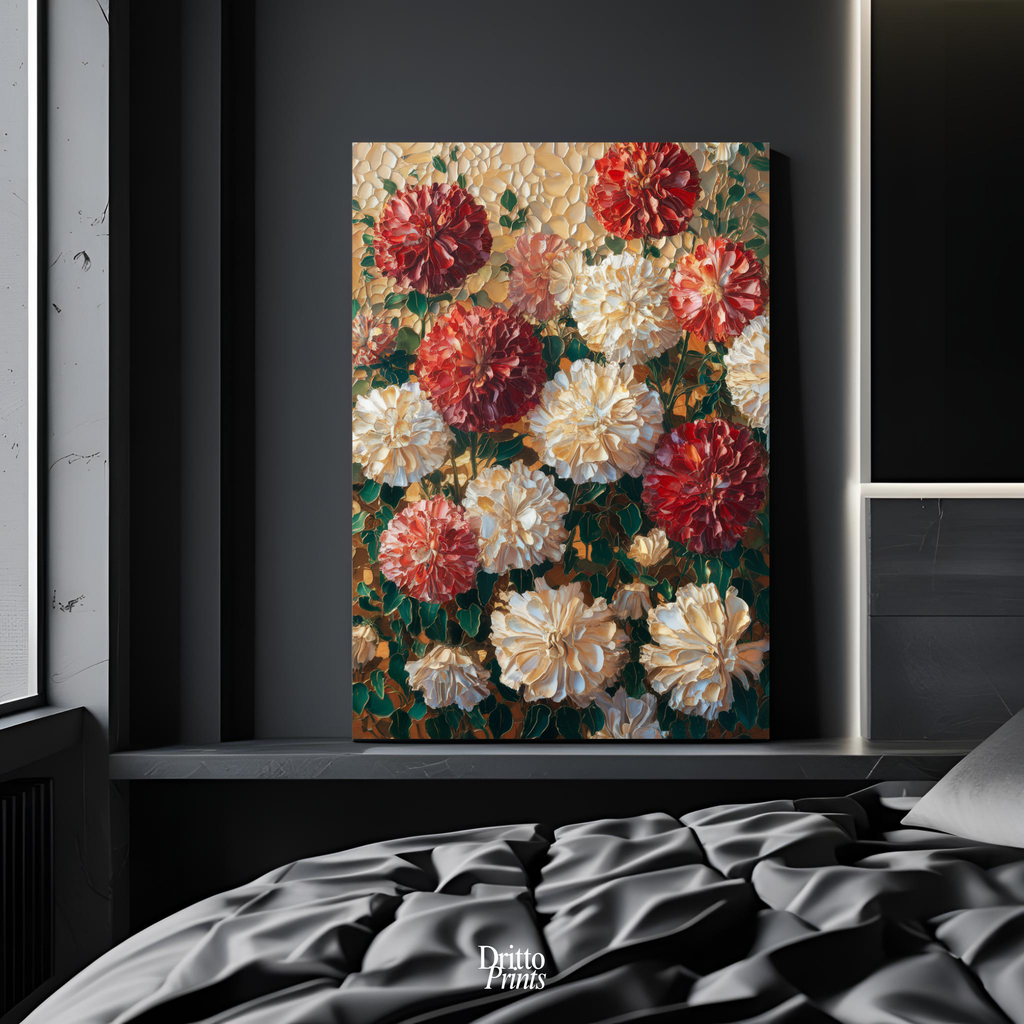 (CF2) Floral Symphony - Framed canvas