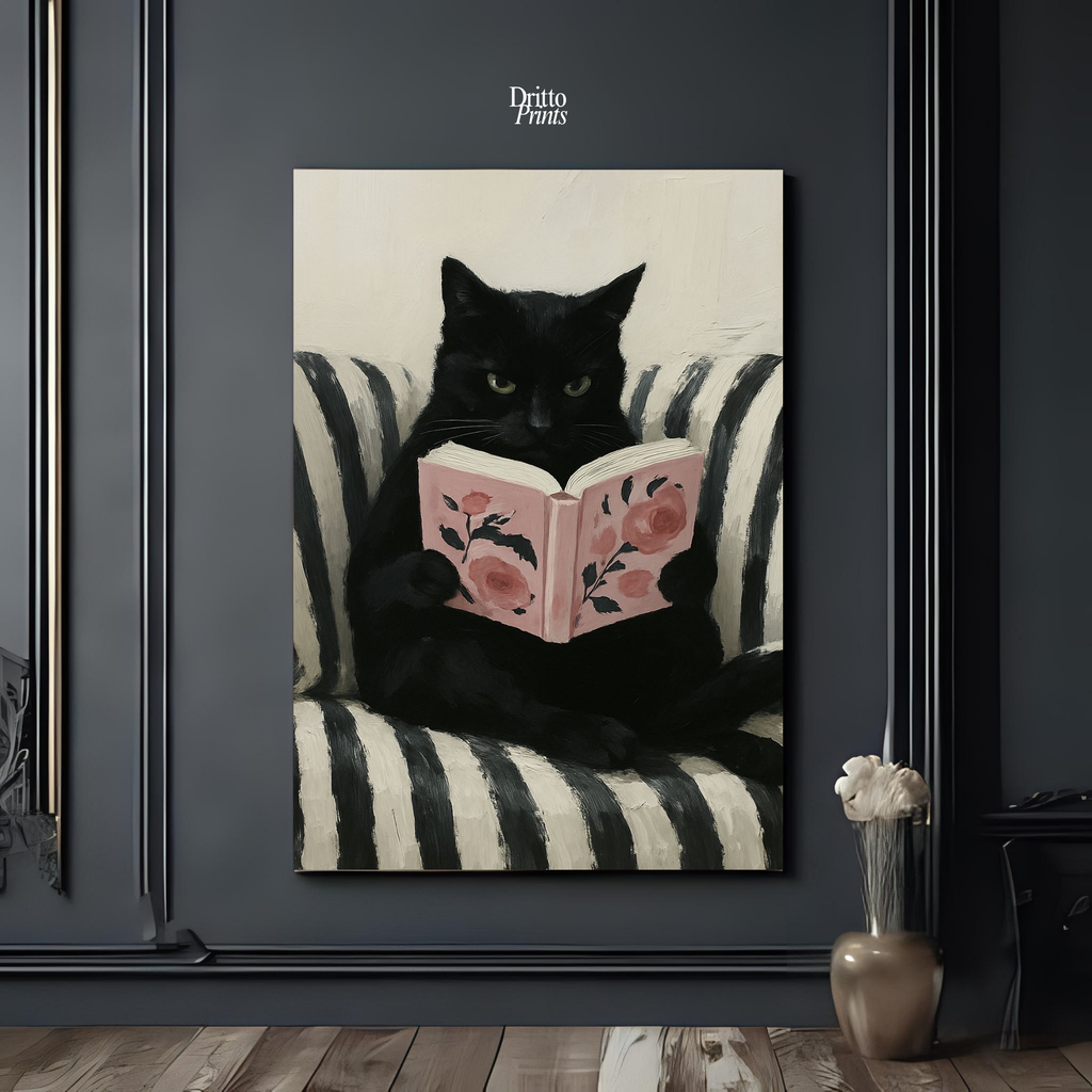 (PD4) The Cat Who Read in Stripes - Poster