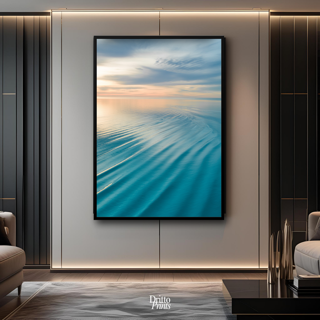 (FD16) Ocean in Pastel - Framed matte paper poster