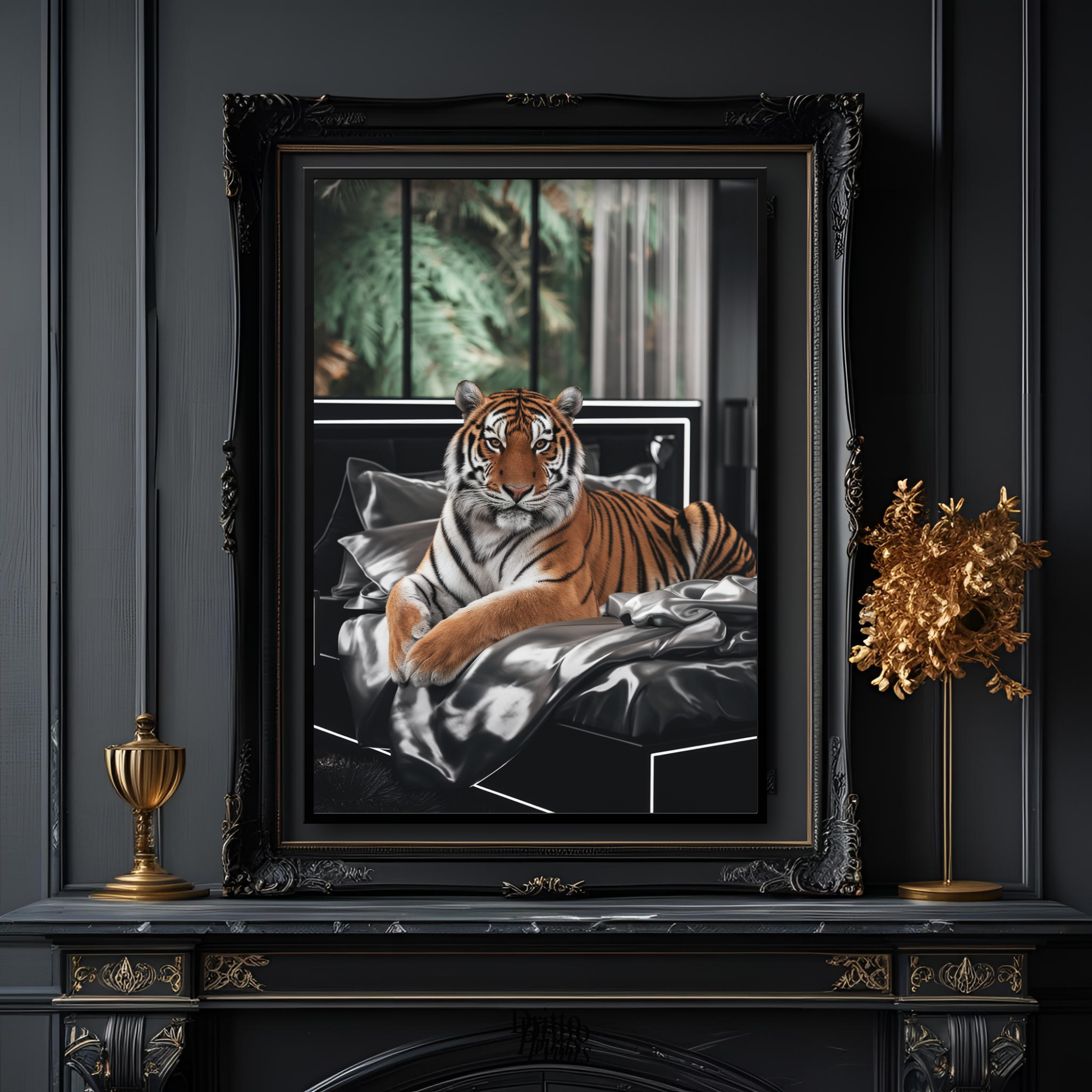 (FD3) A Majestic Tiger Luxe - Framed matte paper poster