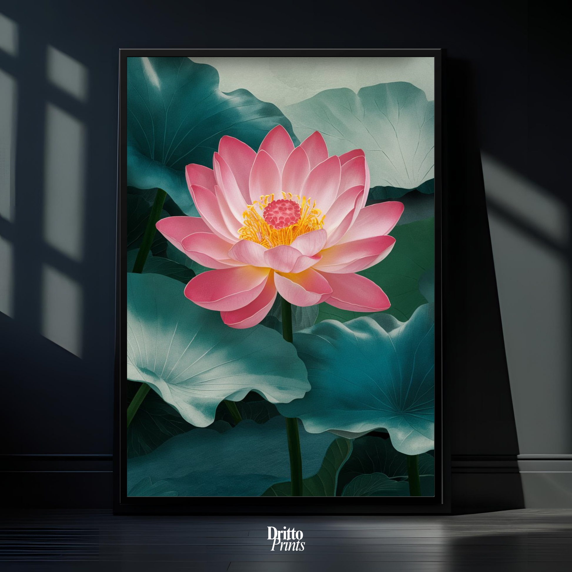 (FD30) Whispers of the Lotus - Framed matte paper poster