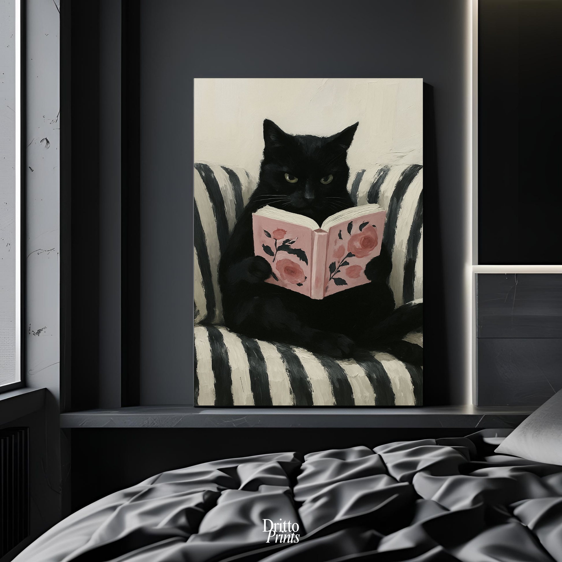 (PD4) The Cat Who Read in Stripes - Poster