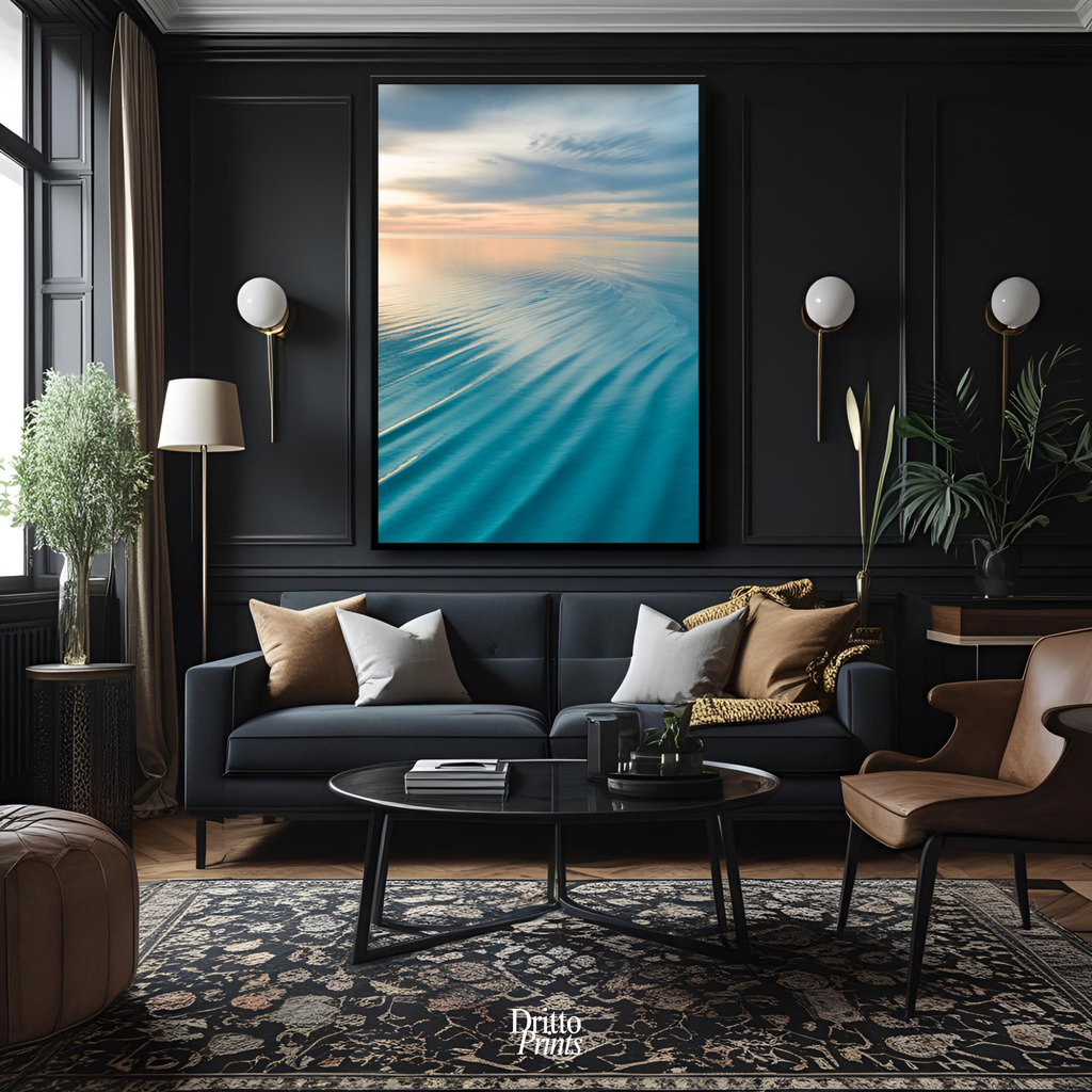 (FD16) Ocean in Pastel - Framed matte paper poster