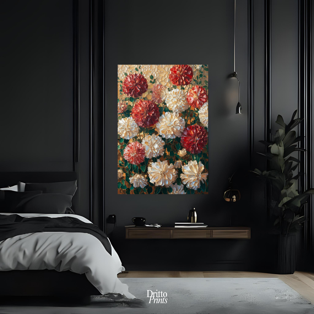 (CF2) Floral Symphony - Framed canvas