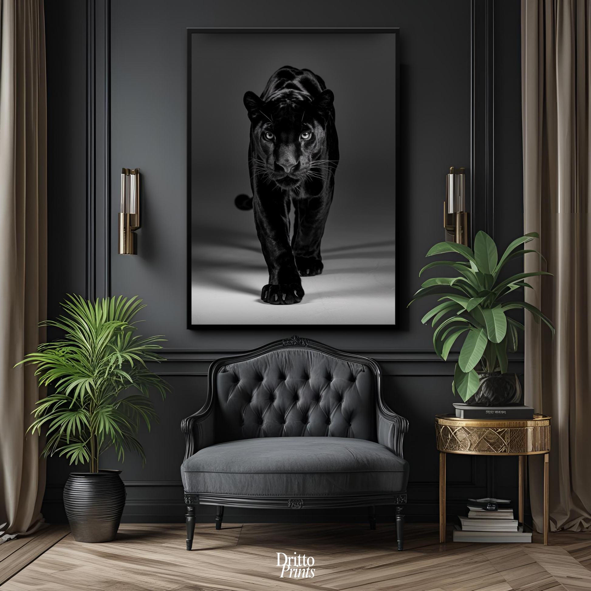 (FD7) Eyes of the Hunt - Framed matte paper poster