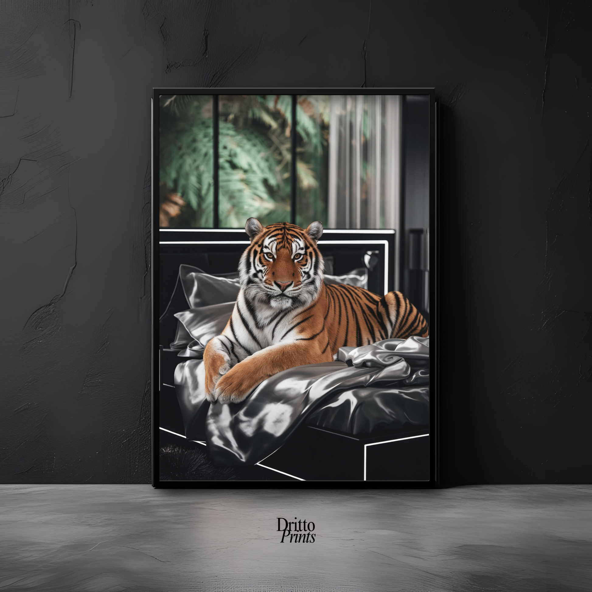 (FD3) A Majestic Tiger Luxe - Framed matte paper poster