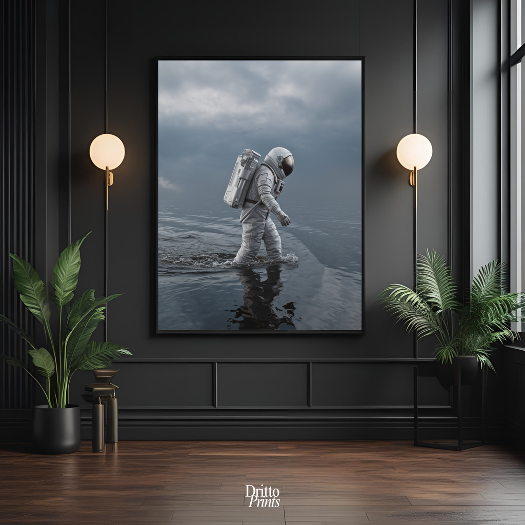 (FD25) Astronaut in Echo - Framed matte paper poster