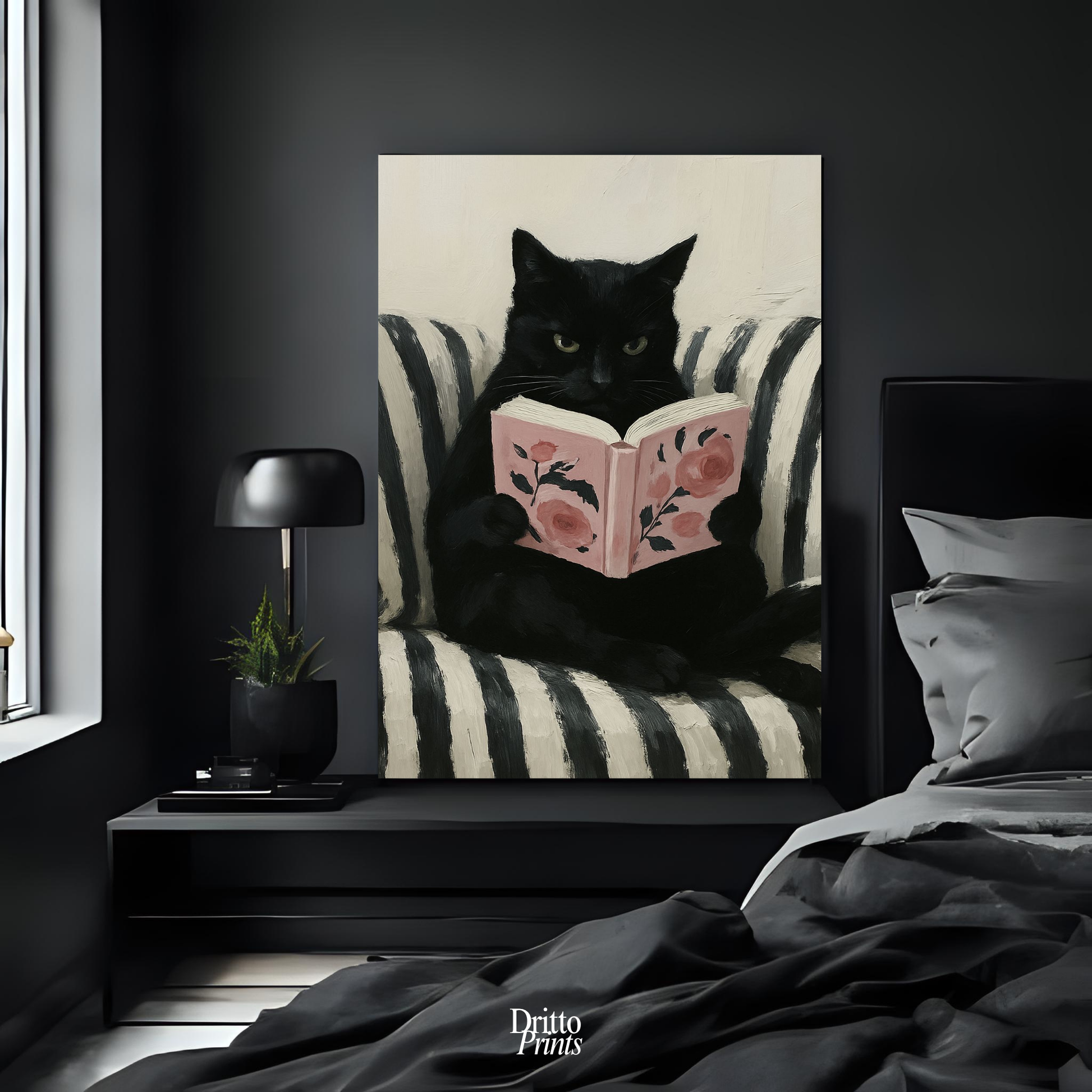 (PD4) The Cat Who Read in Stripes - Poster