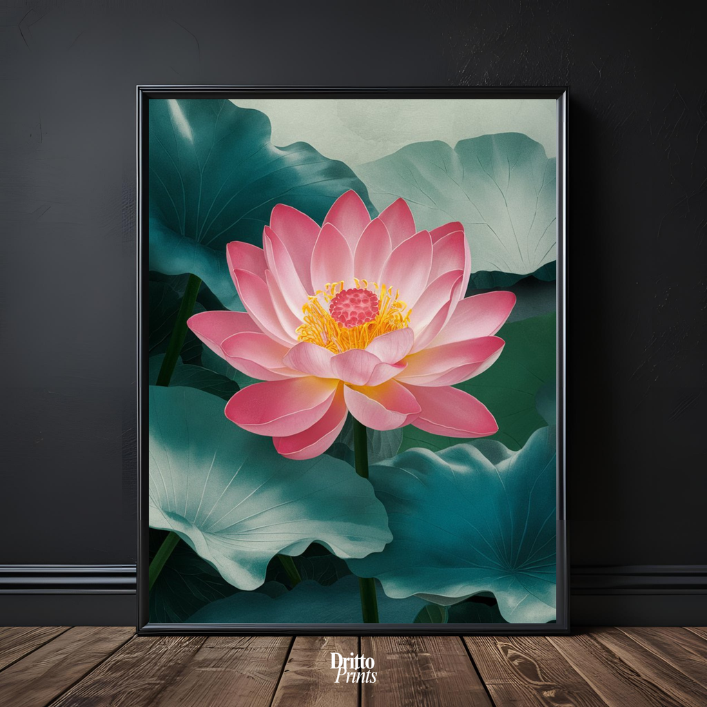 (FD30) Whispers of the Lotus - Framed matte paper poster