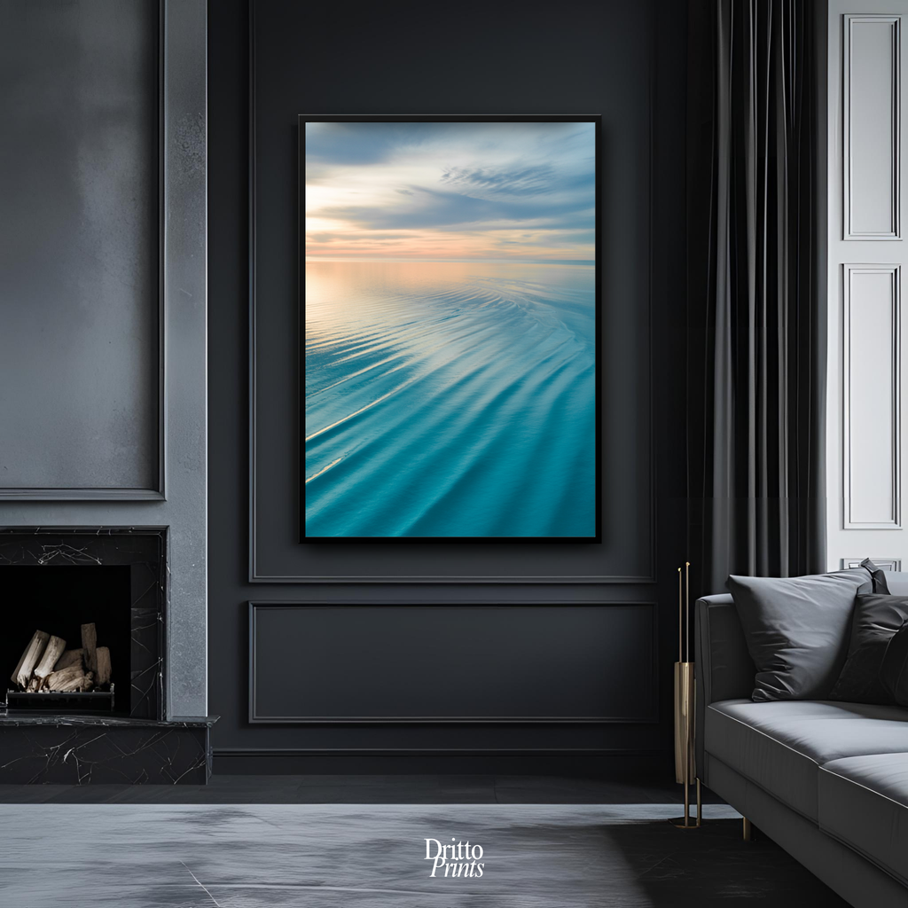 (FD16) Ocean in Pastel - Framed matte paper poster