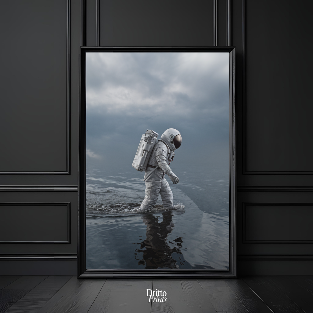 (FD25) Astronaut in Echo - Framed matte paper poster