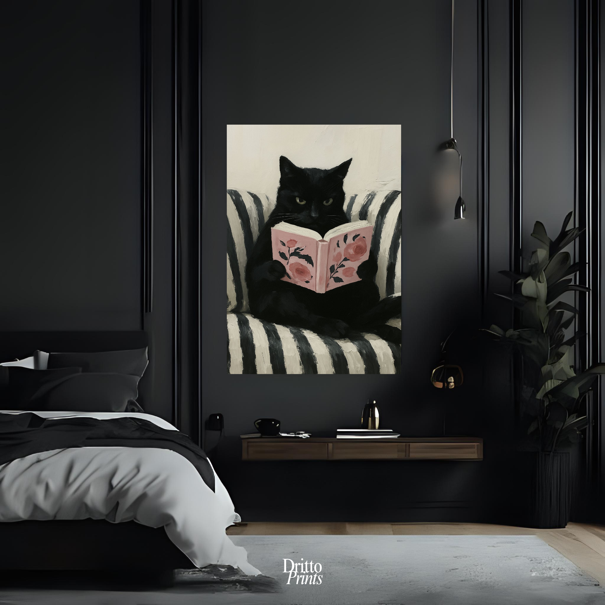 (PD4) The Cat Who Read in Stripes - Poster