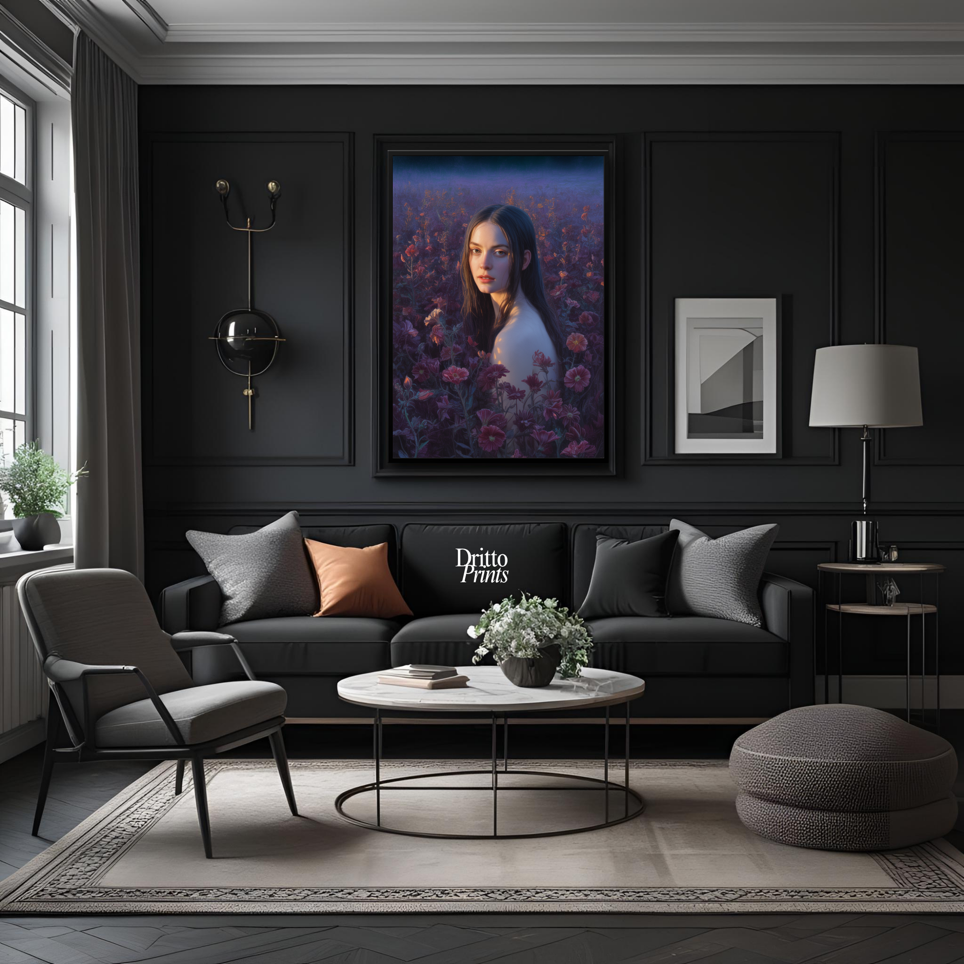 (FD21) Eclipsed in Bloom - Framed matte paper poster