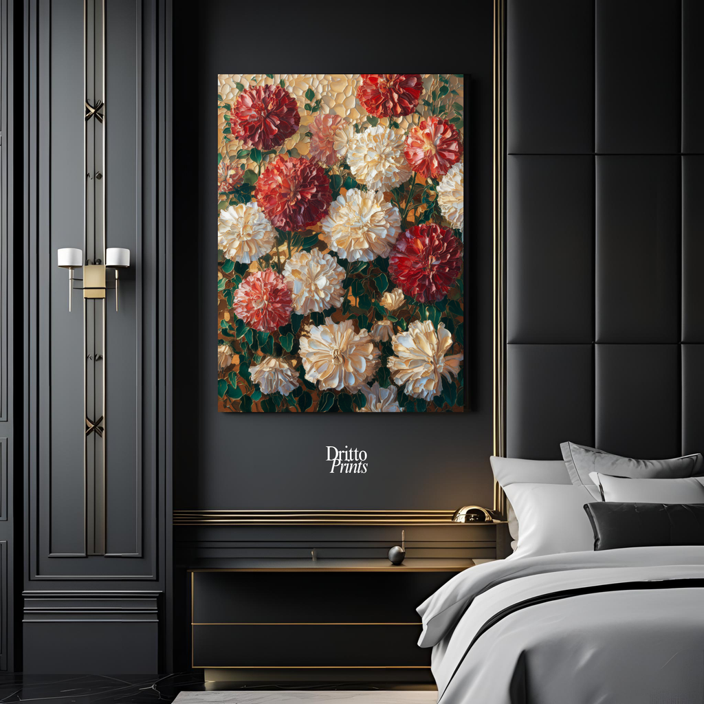 (CF2) Floral Symphony - Framed canvas