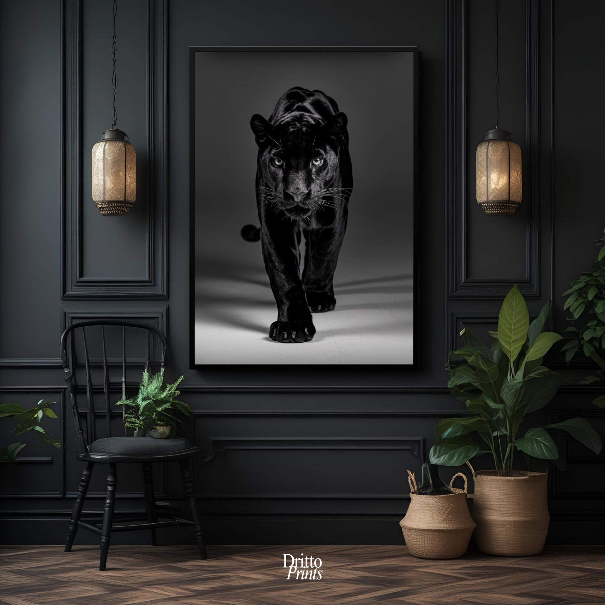 (FD7) Eyes of the Hunt - Framed matte paper poster