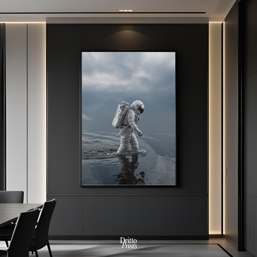 (FD25) Astronaut in Echo - Framed matte paper poster
