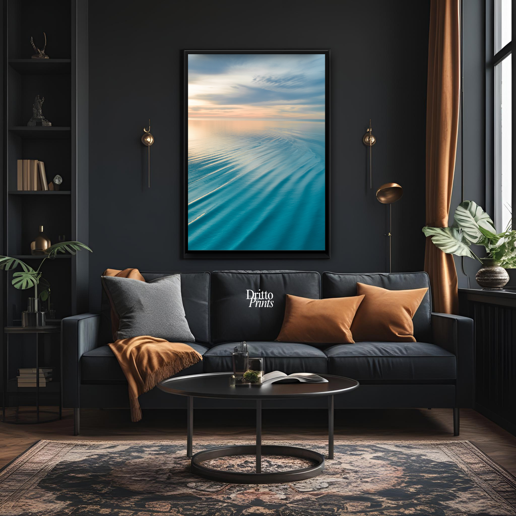 (FD16) Ocean in Pastel - Framed matte paper poster